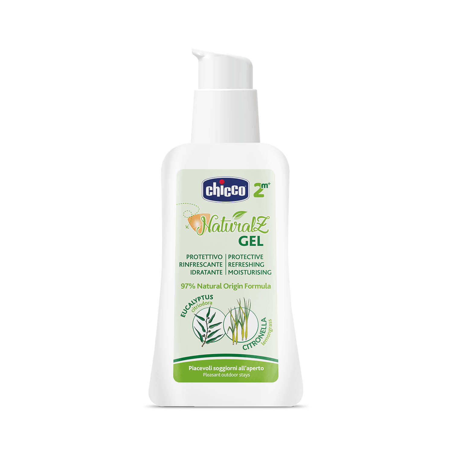 Gel protectie naturala Chicco Naturalz, 60 ml, 2 luni+