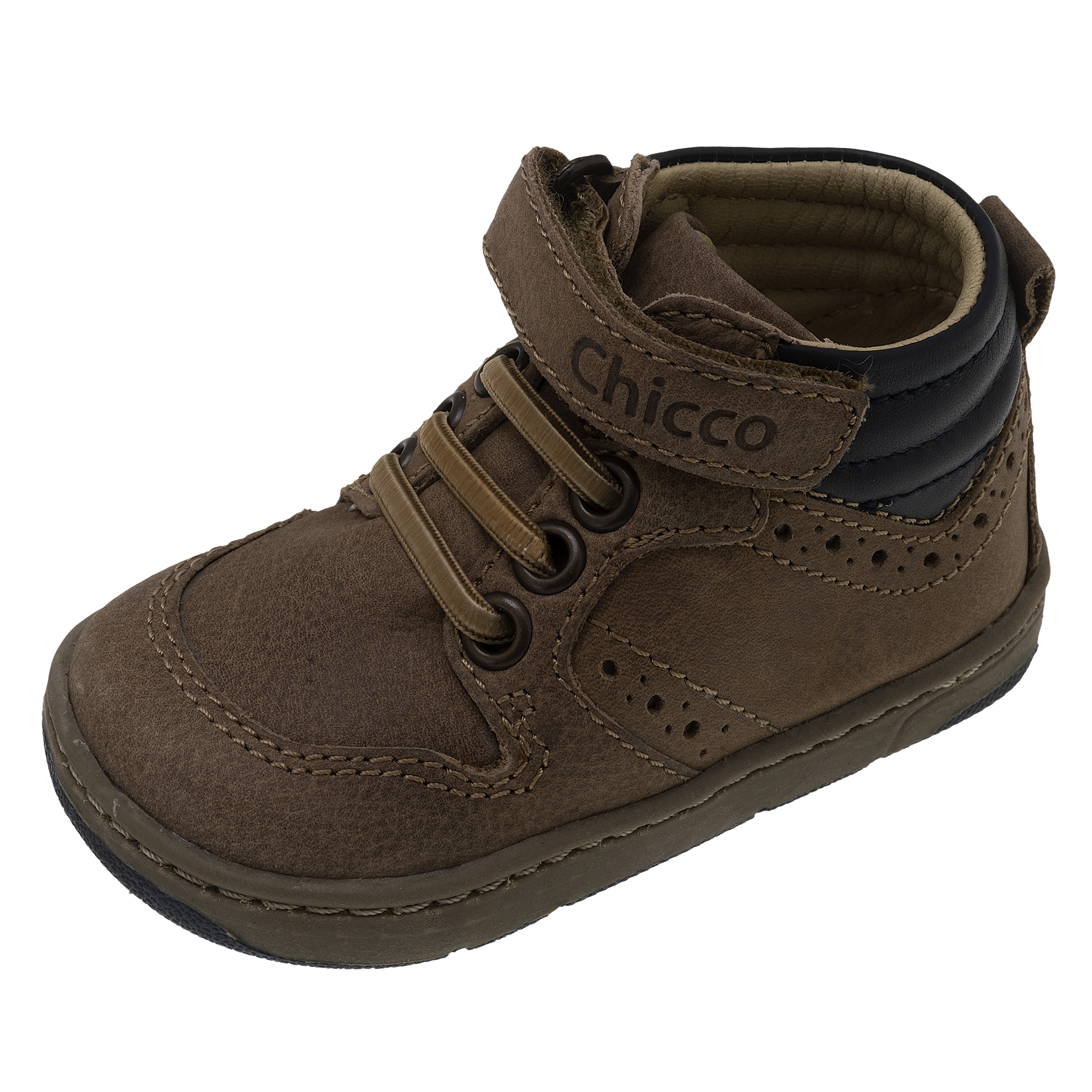 Ghete copii chicco goffredo, piele naturala, maro, 62487
