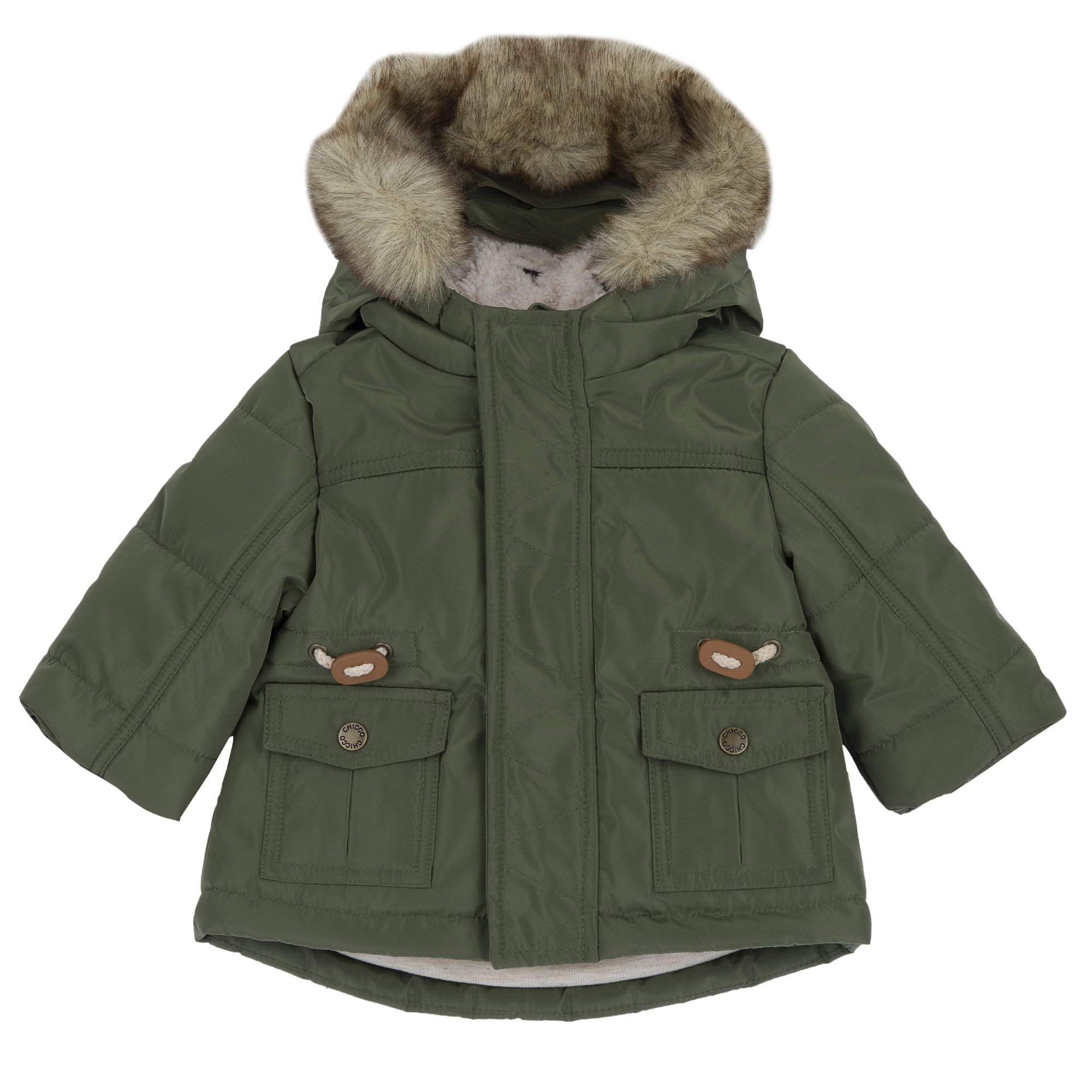Jacheta bebelusi Chicco, gluga detasabila, Verde, 00679-69MFCO