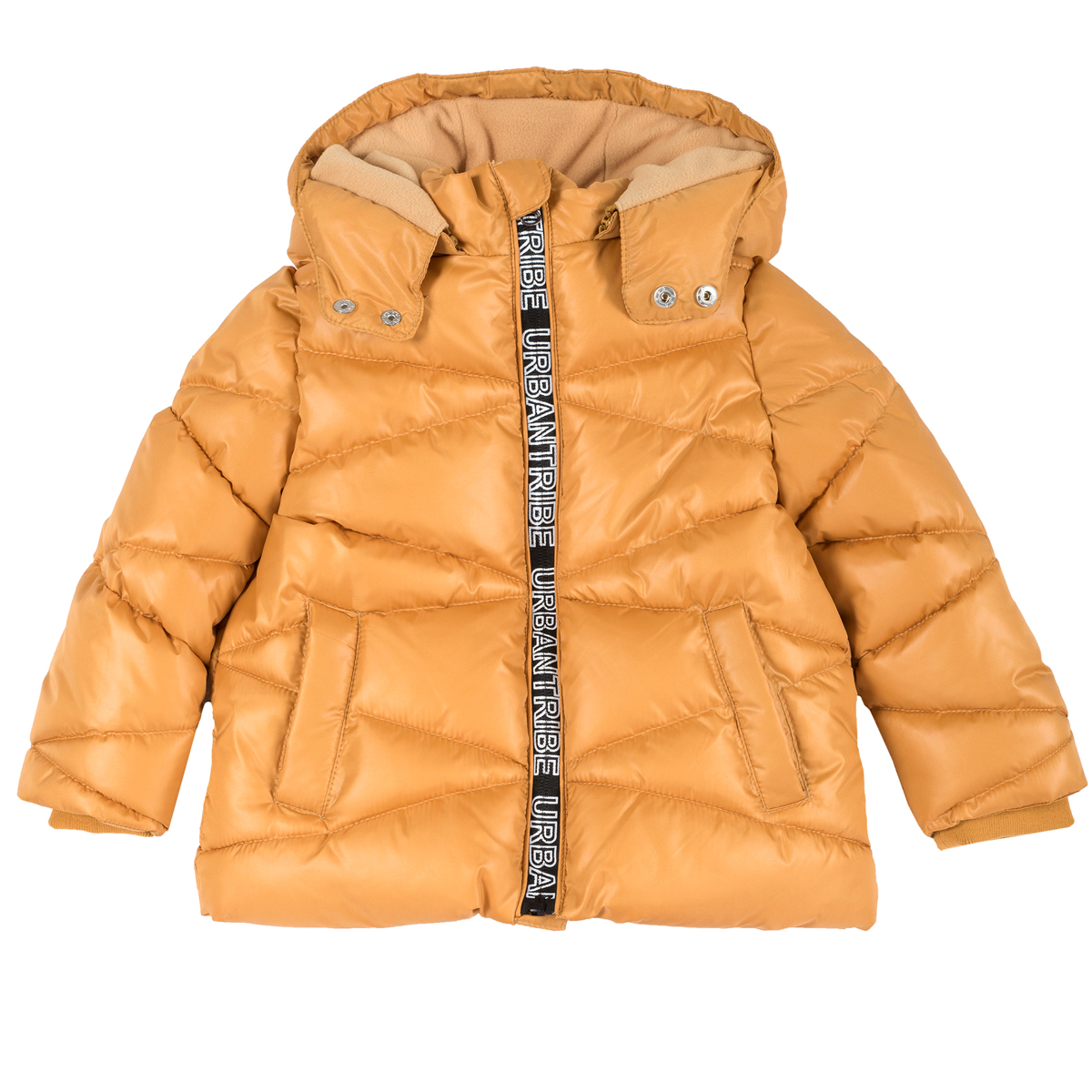 Jacheta copii chicco, matlasata cu gluga detasabila, auriu, 87442