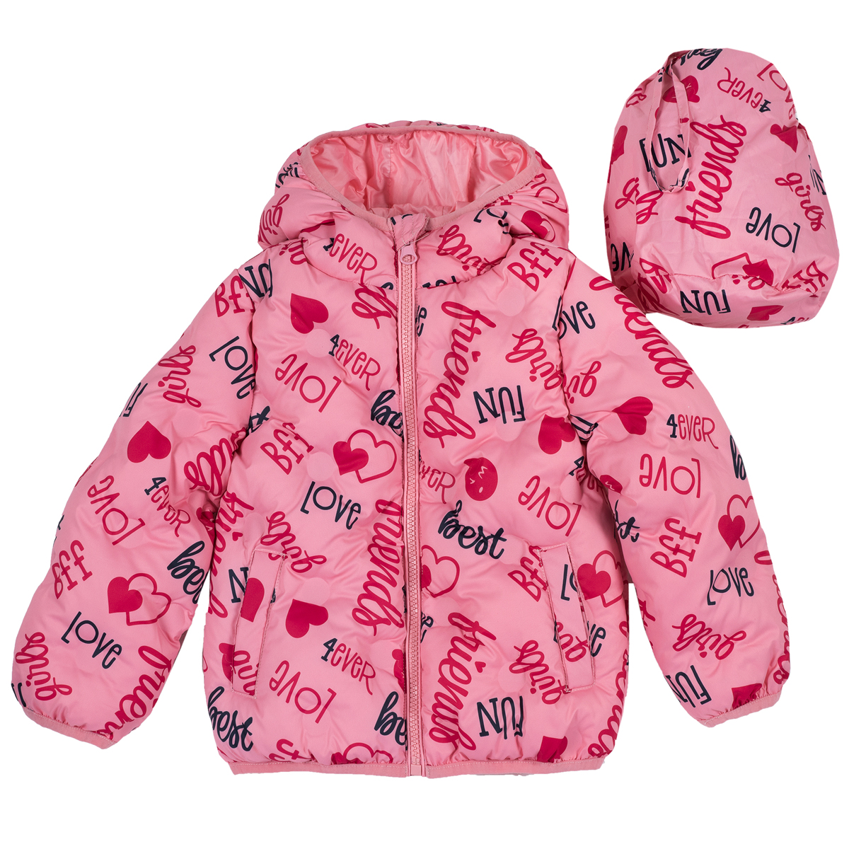 Jacheta copii Chicco, impermeabila si matlasata, roz, 87410 CHICCO