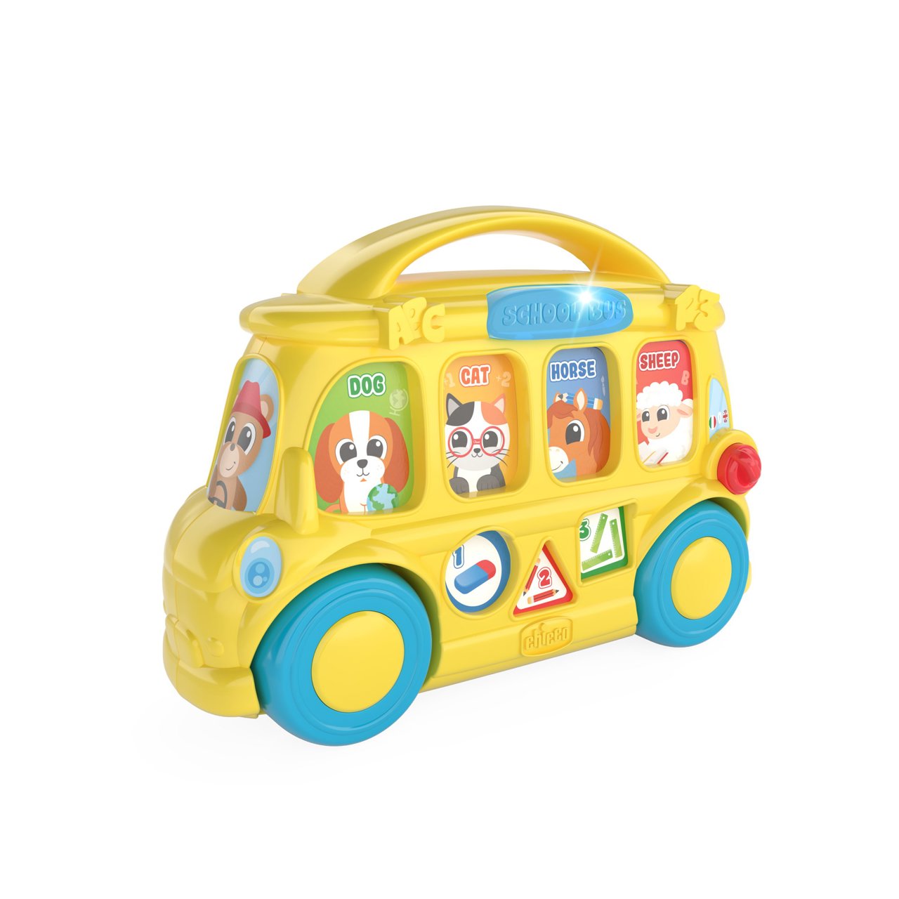 Jucarie bilingva interactiva Chicco autobuzul scolar, italiana-engleza, 9-36luni