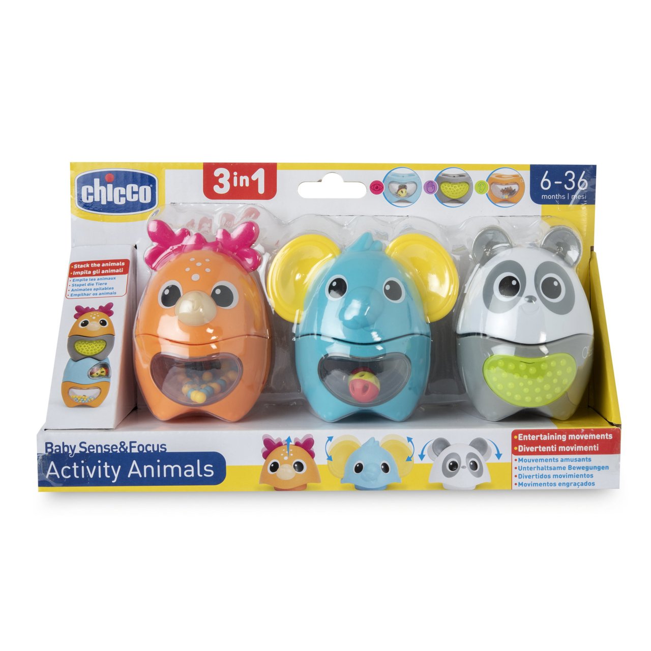 Jucarie Chicco Animalute amuzante, 6-36luni