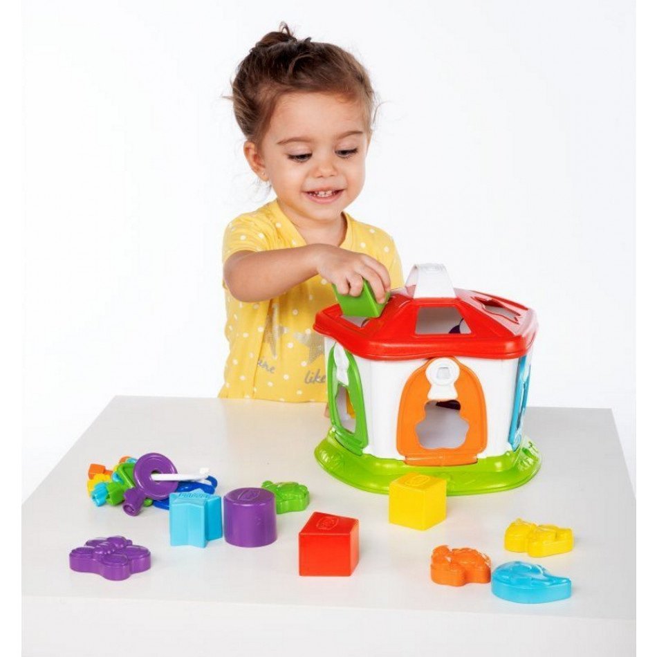 Jucarie educativa chicco 2 in 1, casuta cu animale, 1-4 ani 