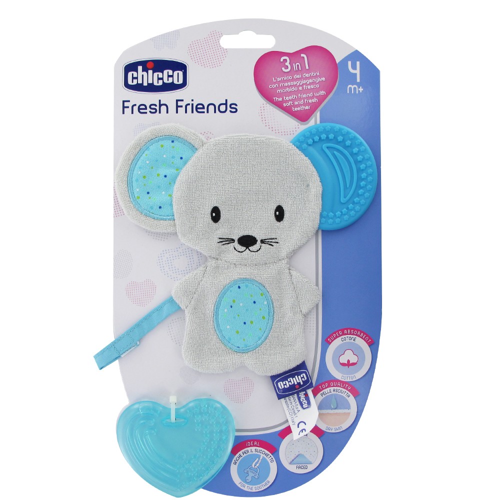 Jucarie gingivala 3 in 1 Chicco Fresh Friends Boy CHICCO