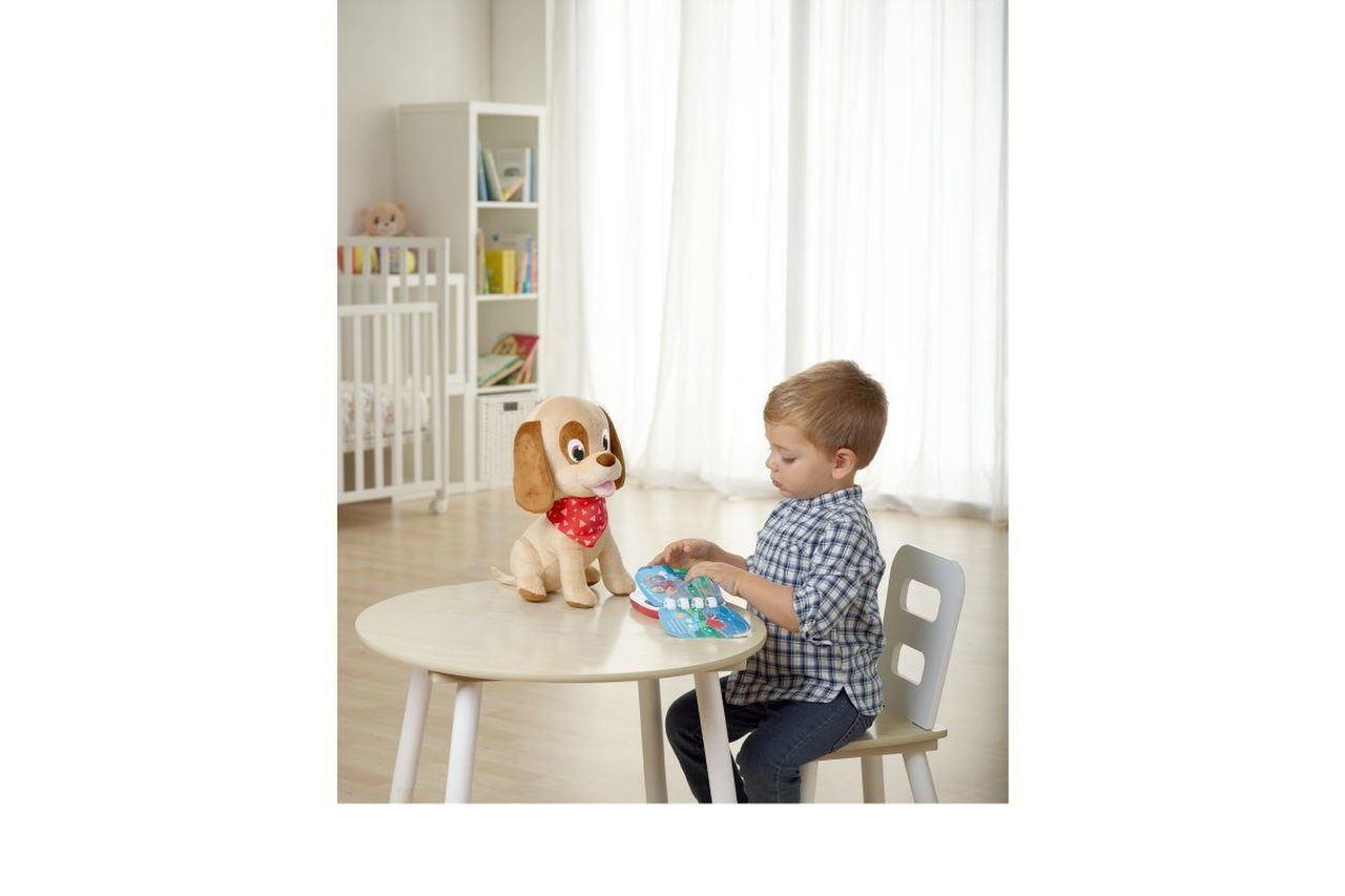 Jucarie interactiva Chicco, Catelusul povestitor Lucky, limba