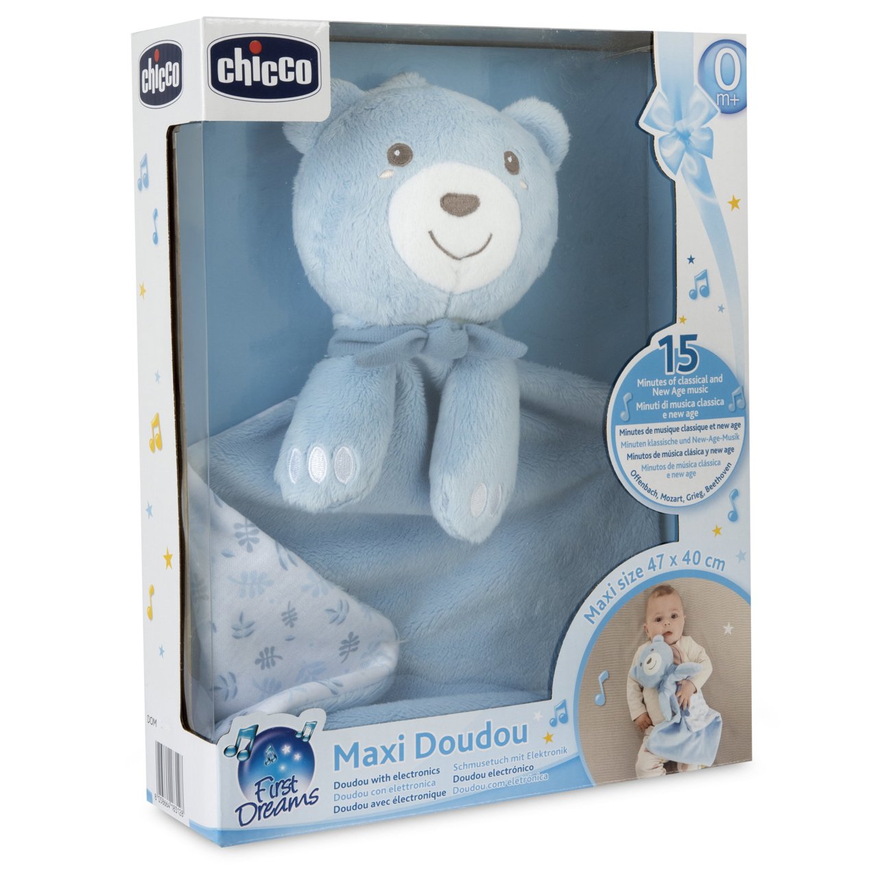 Jucarie muzicala Chicco Maxi DouDou FirstDreams, bleu (albastru