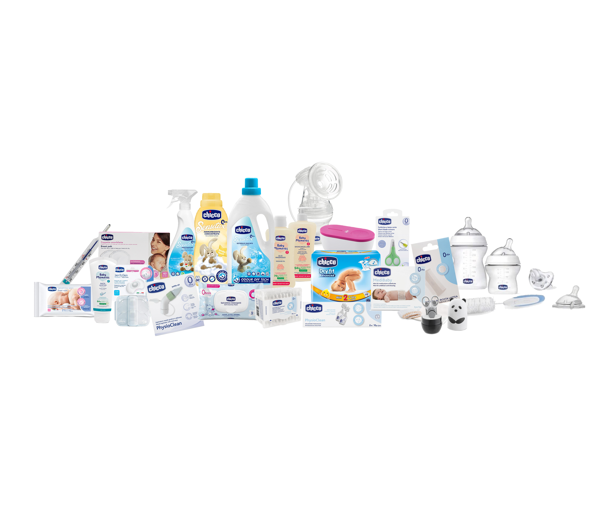 Kit chicco cu produse esentiale pentru mami si bebe