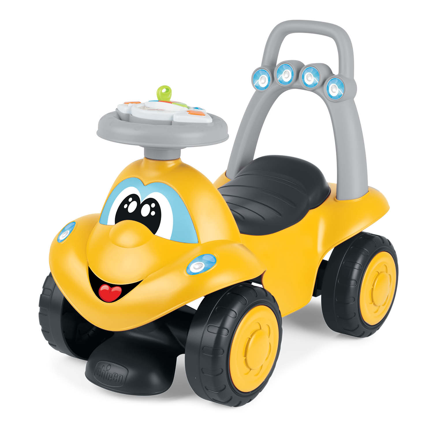 Masinuta copii Chicco Billy Walk and Ride 2 in 1, Galben, 12-36luni+