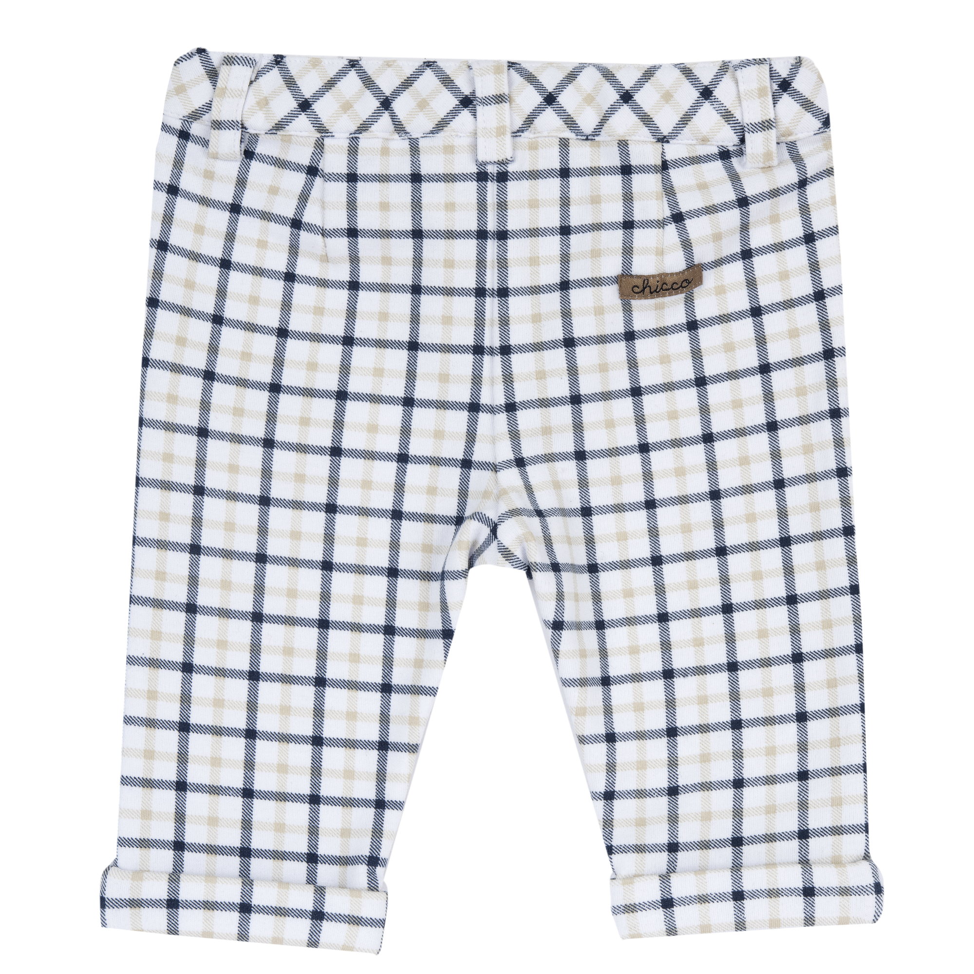 Pantaloni Copii Chicco, Alb Cu Bleumarin, 24224-66mfco
