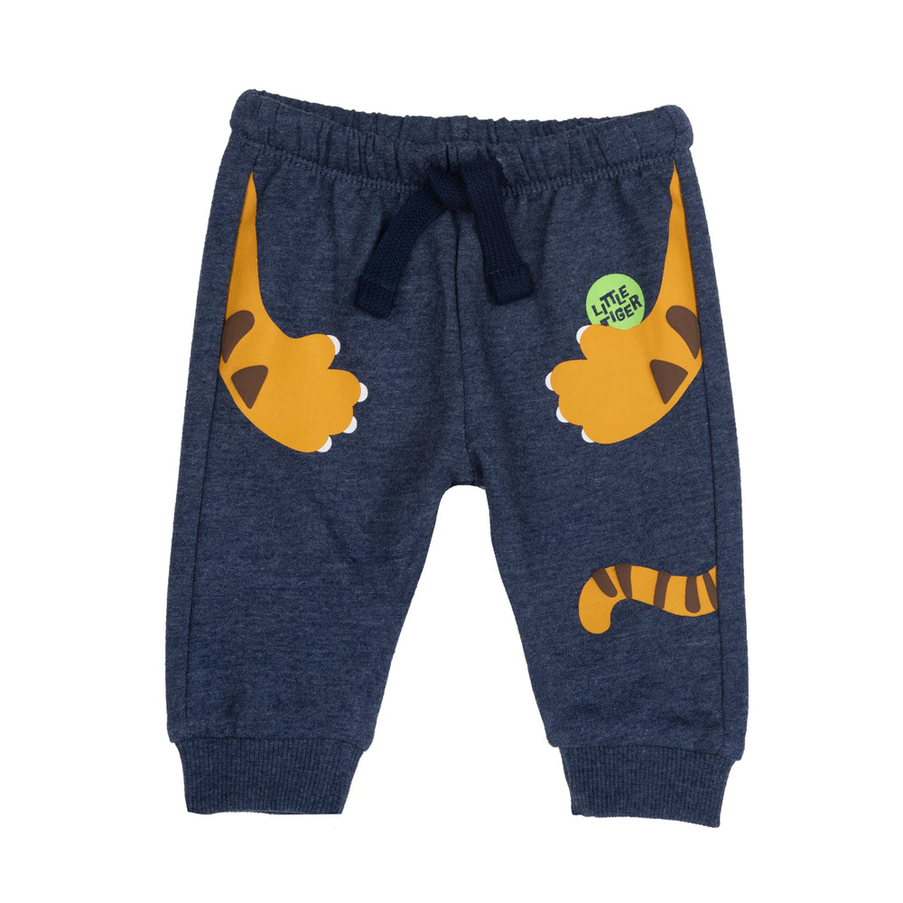 Pantaloni copii chicco, bleu cu model, 08604-62mfco