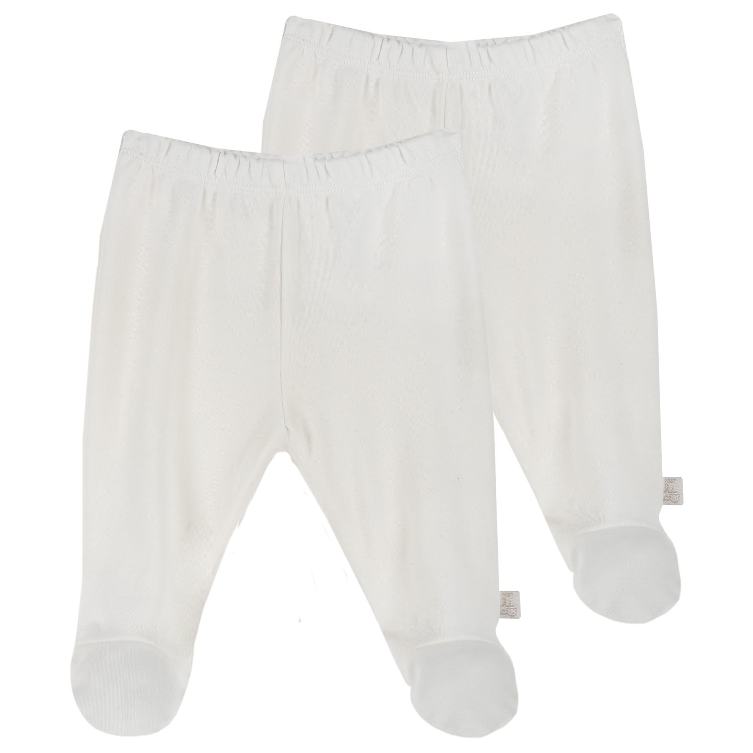 Pantaloni copii chicco cu botosei, set doua perechi, alb, 11460-62mfci