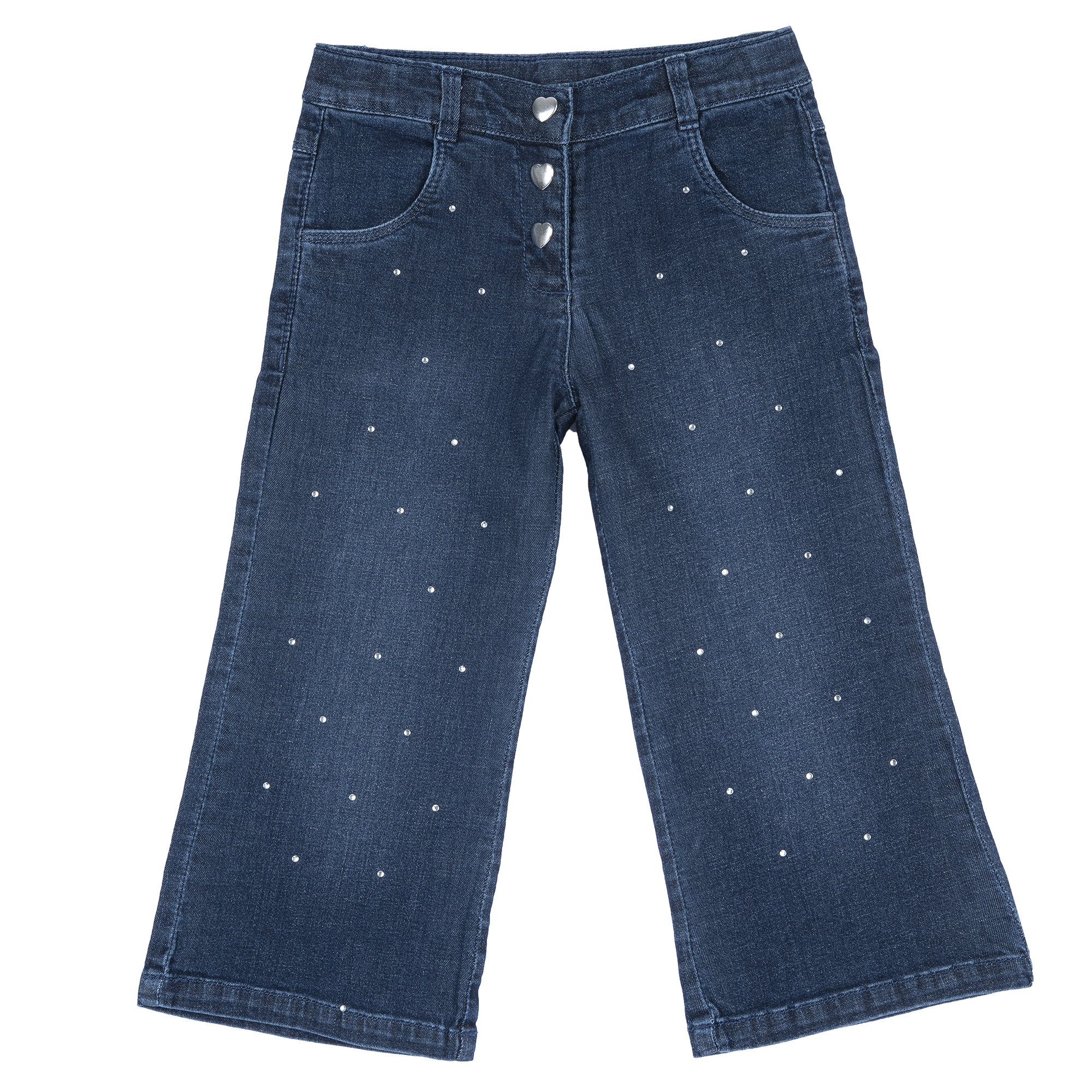 Pantaloni copii Chicco denim cu strasuri, 11807-68MC