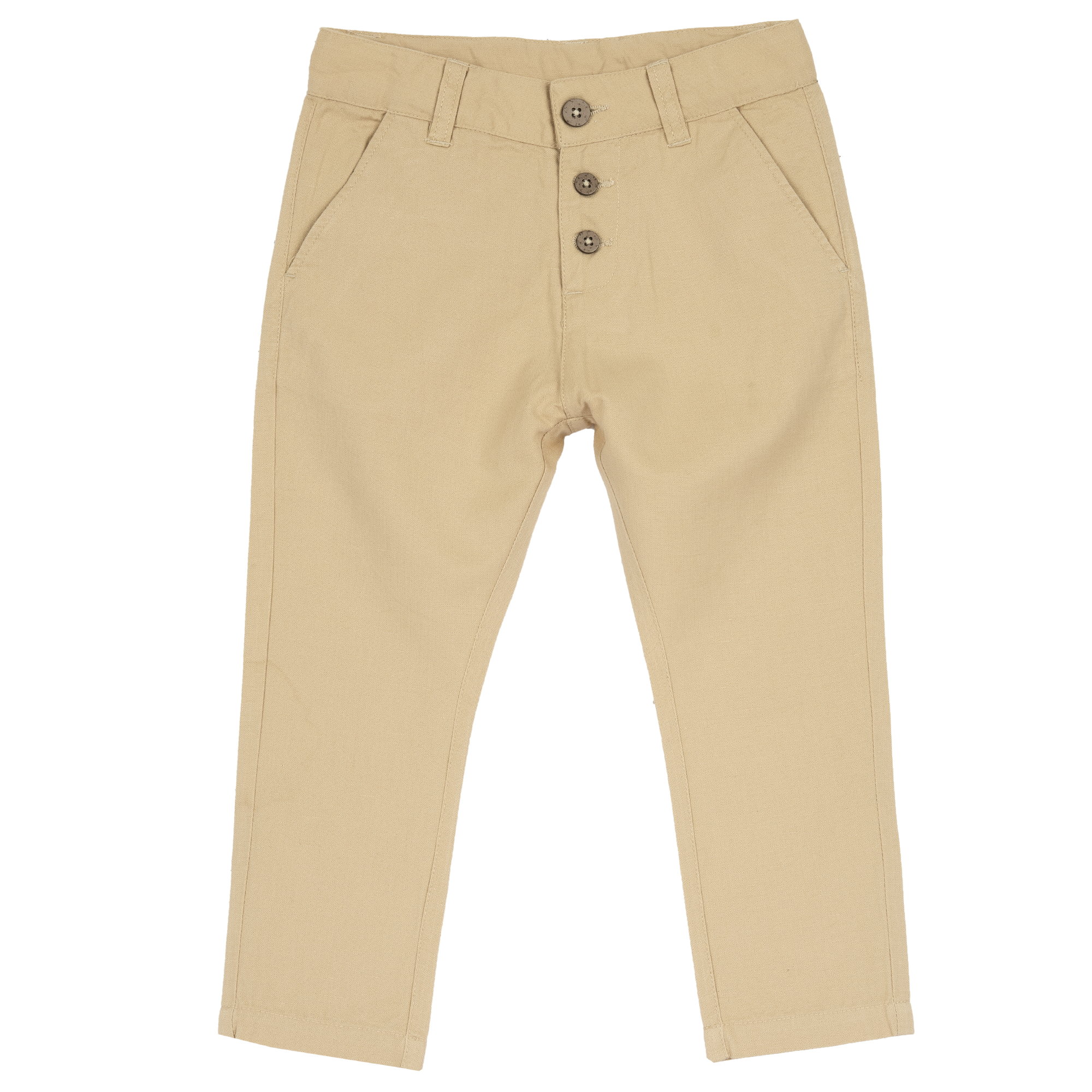 Pantaloni copii Chicco din bumbac cu in, Bej Cu Model, 05572-66MC