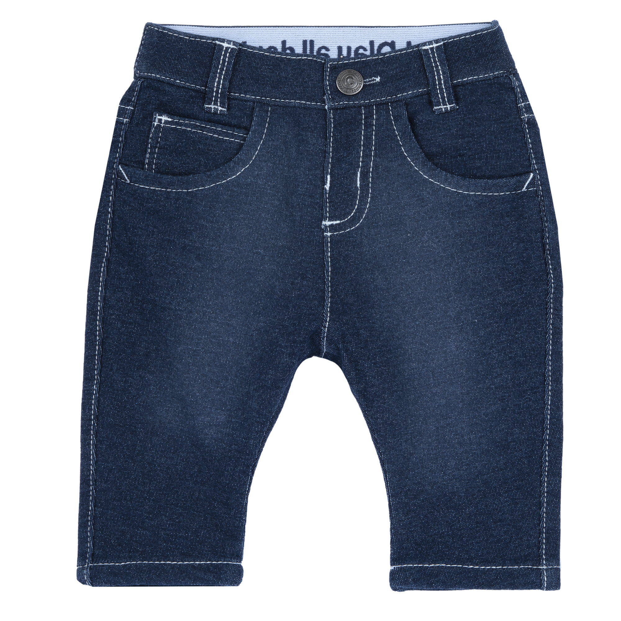 Pantaloni Copii Chicco Din Denim Stretch, Albastru Inchis, 24203-66mfco