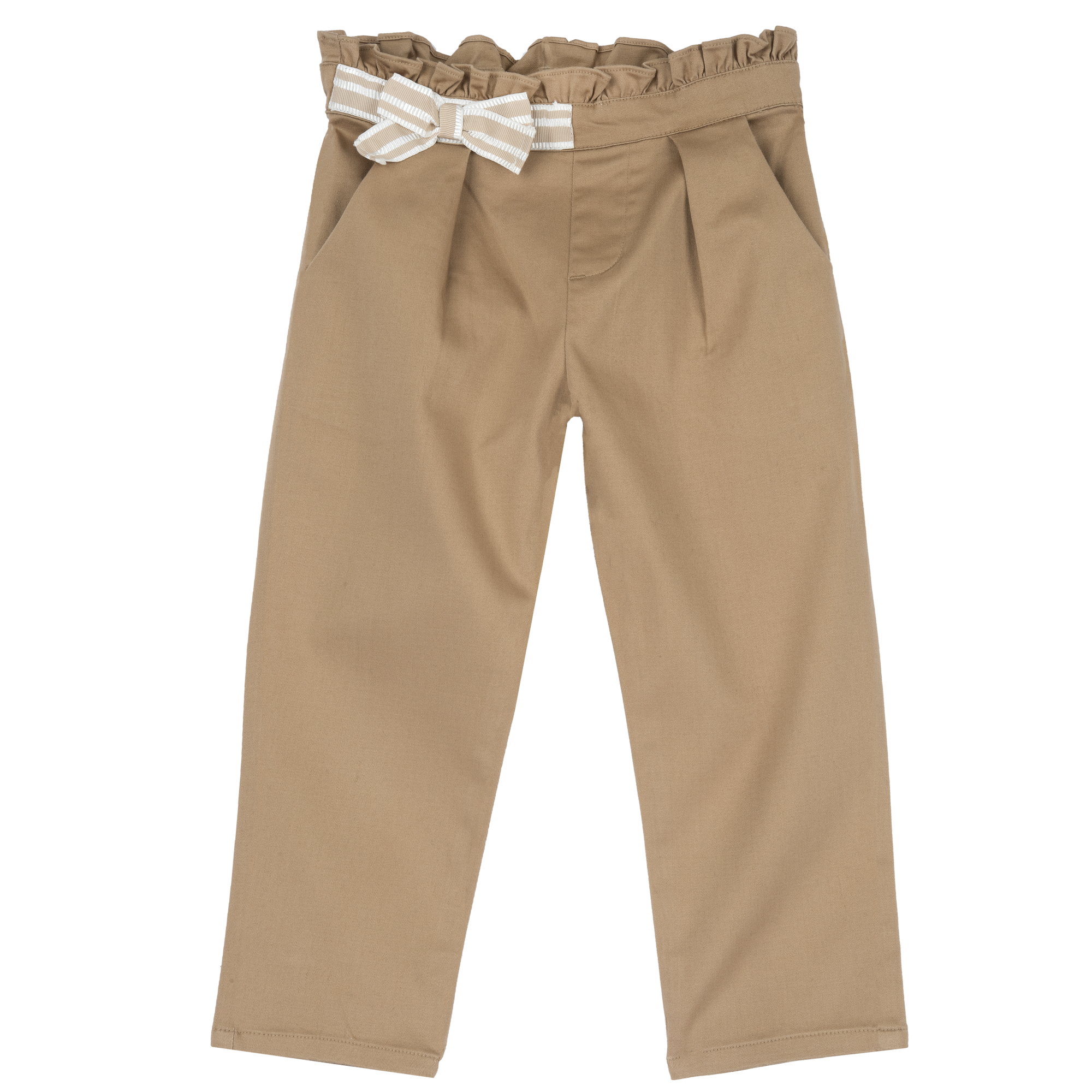 Pantaloni copii Chicco din satin, maro, 08995-66MC