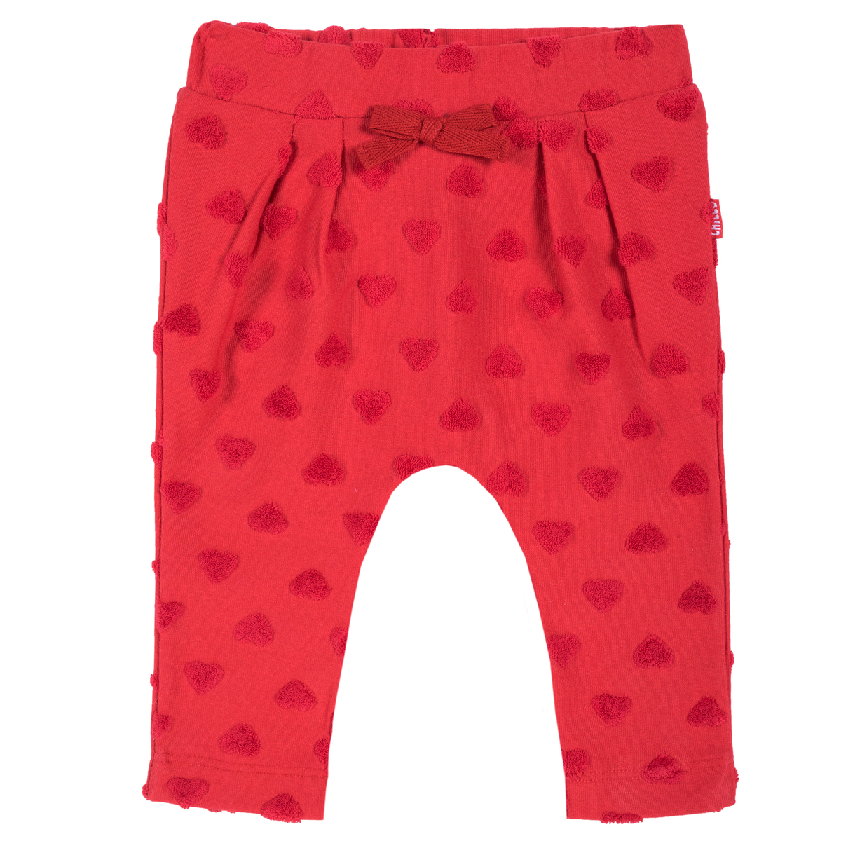 Pantaloni lungi copii Chicco, jerse, rosu, 24940