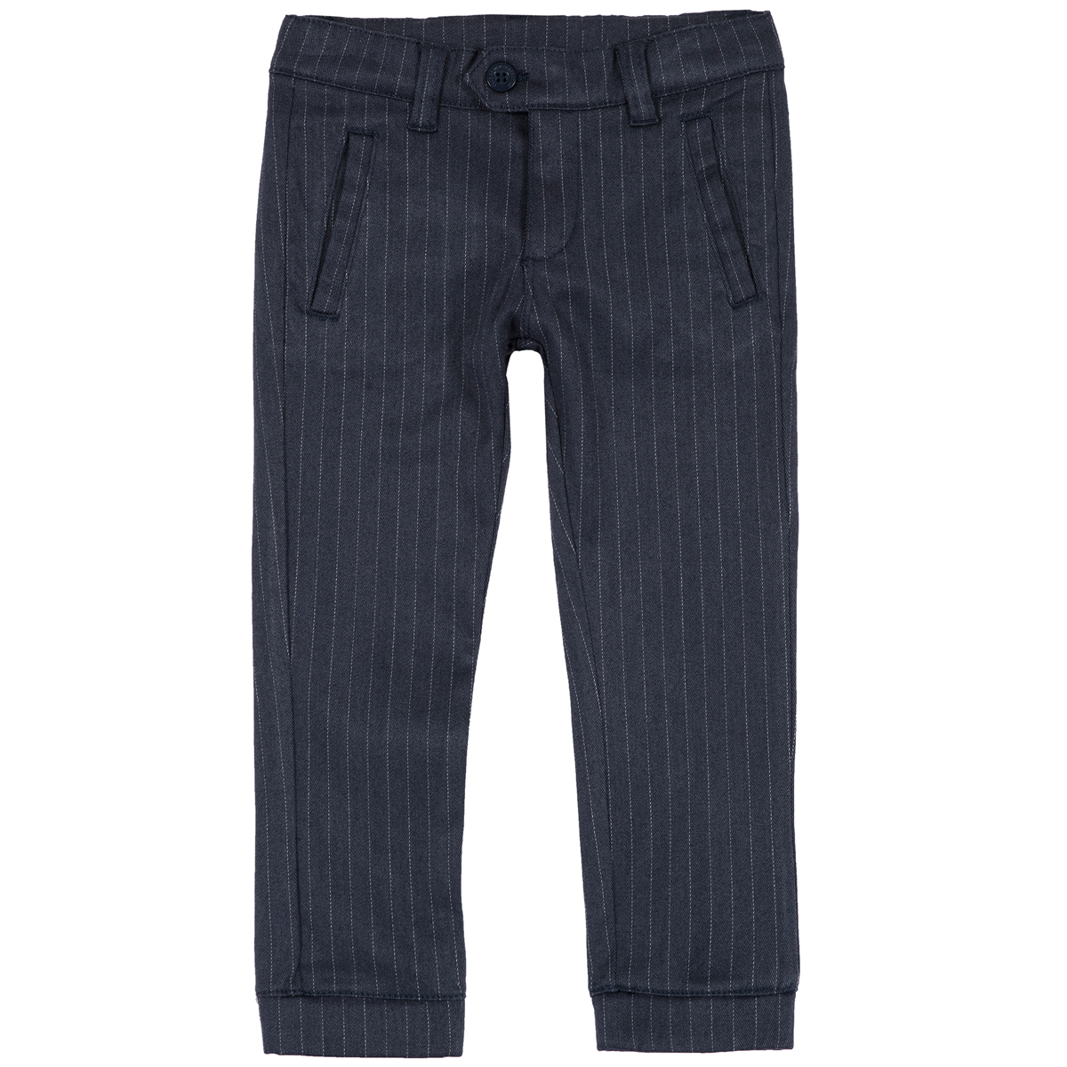 Pantaloni lungi copii Chicco, bleumarin cu dungi albe, 08046