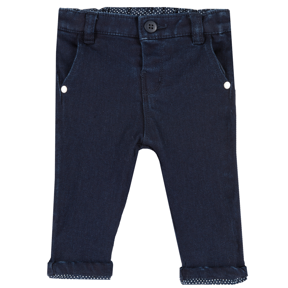 Pantalon lung copii Chicco, twill elastic, albastru, 94785 Pantaloni copii