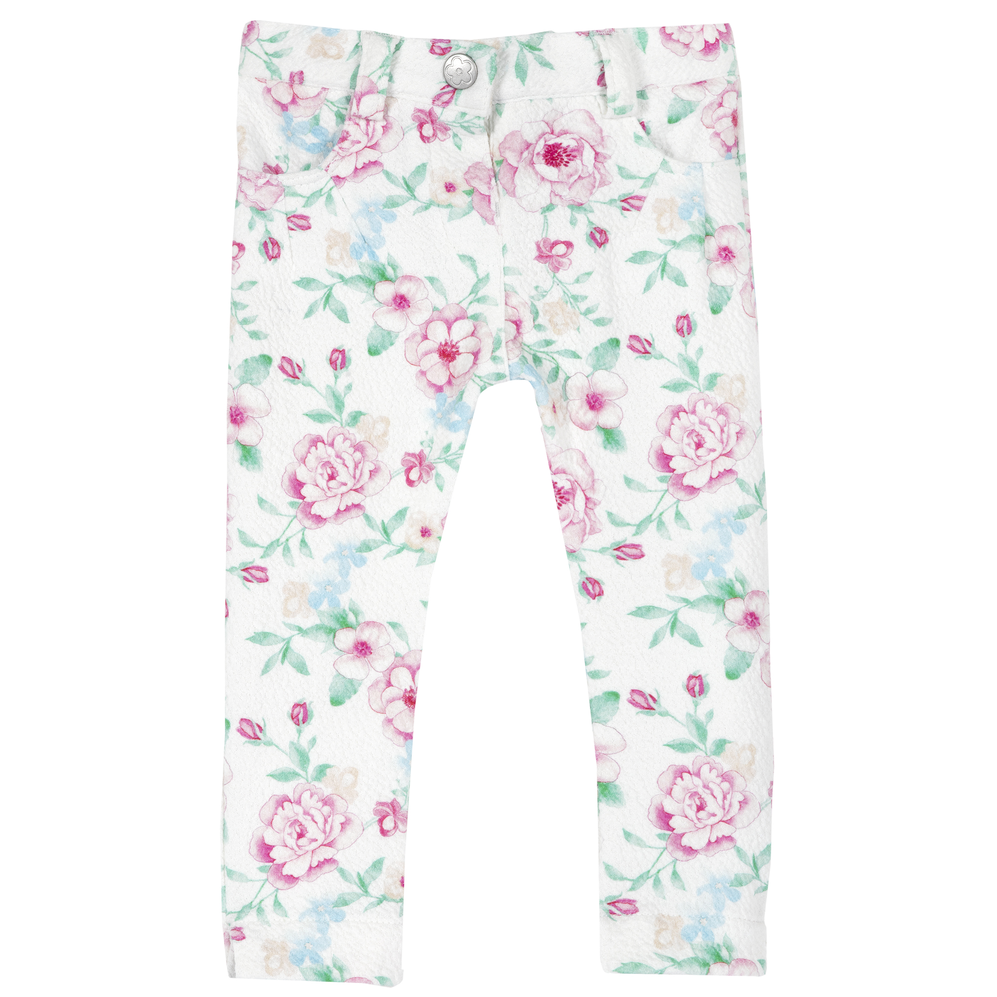 Pantalon lung copii Chicco, imprimeu floral, 08135 08135 imagine noua