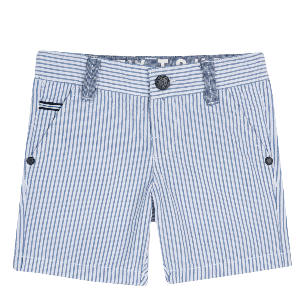 Pantalon scurt copii chicco, alb cu bleu, 52962
