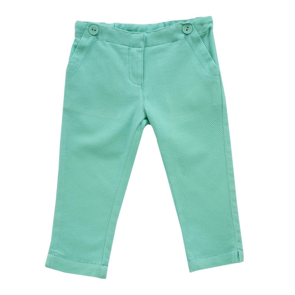 Pantaloni trei sferturi Chicco, fata, verde, 24087