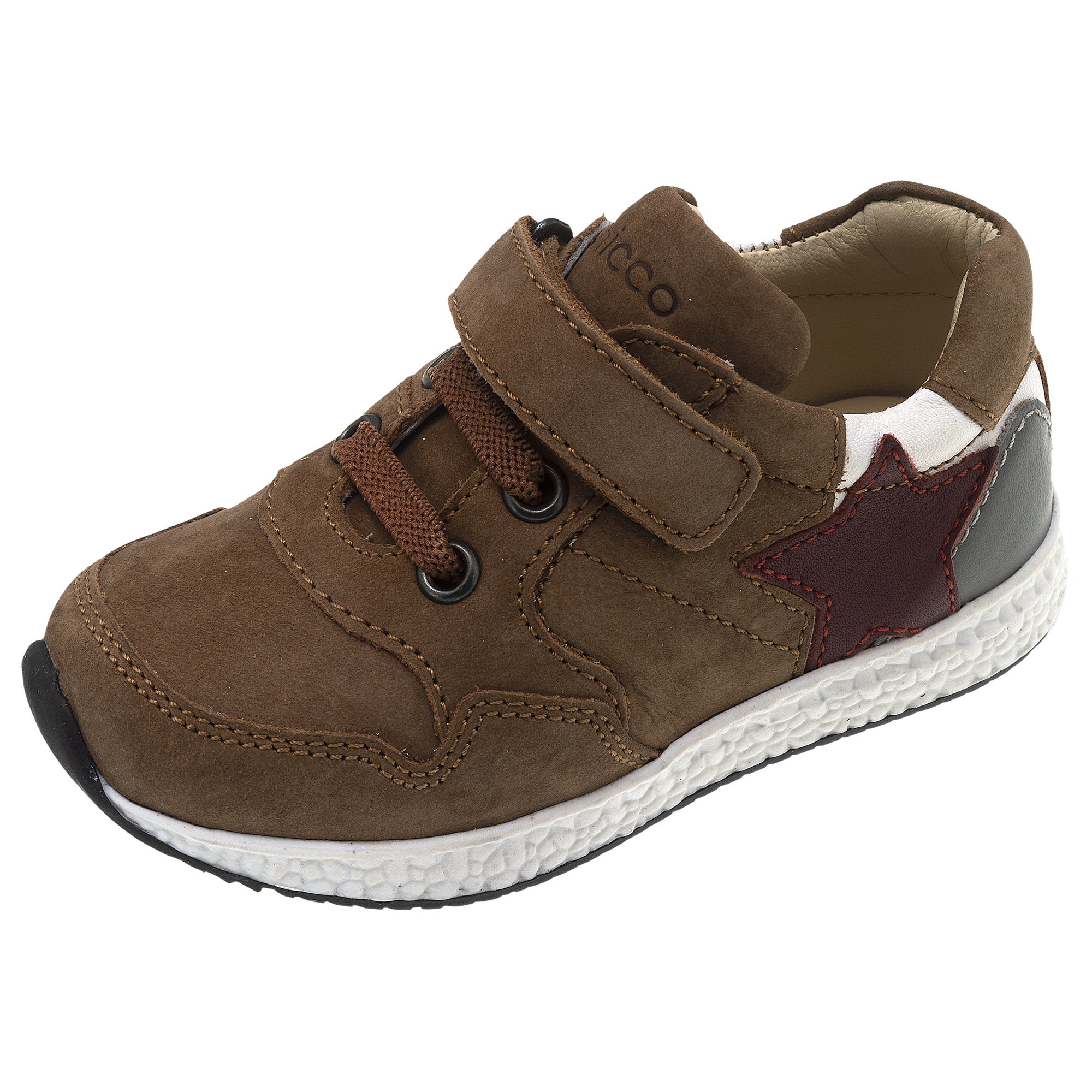 Pantofi Sport Piele Naturala 1 Pantofi sport copii Chicco Cucciolo, piele intoarsa, maro, 62577