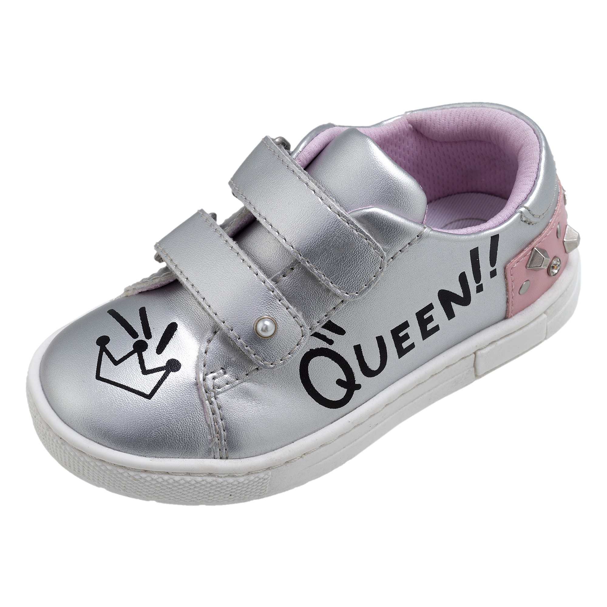 Pantofi copii Chicco Cloris, argintiu cu model, 65488