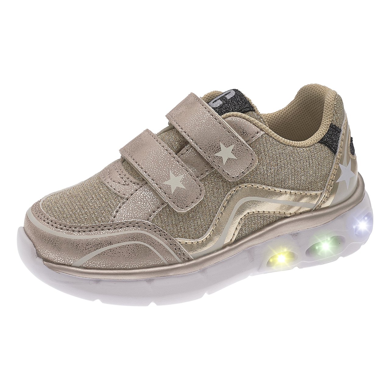 Pantofi sport bebe Chicco Chimberly cu luminite, Auriu platina, 21124-69P