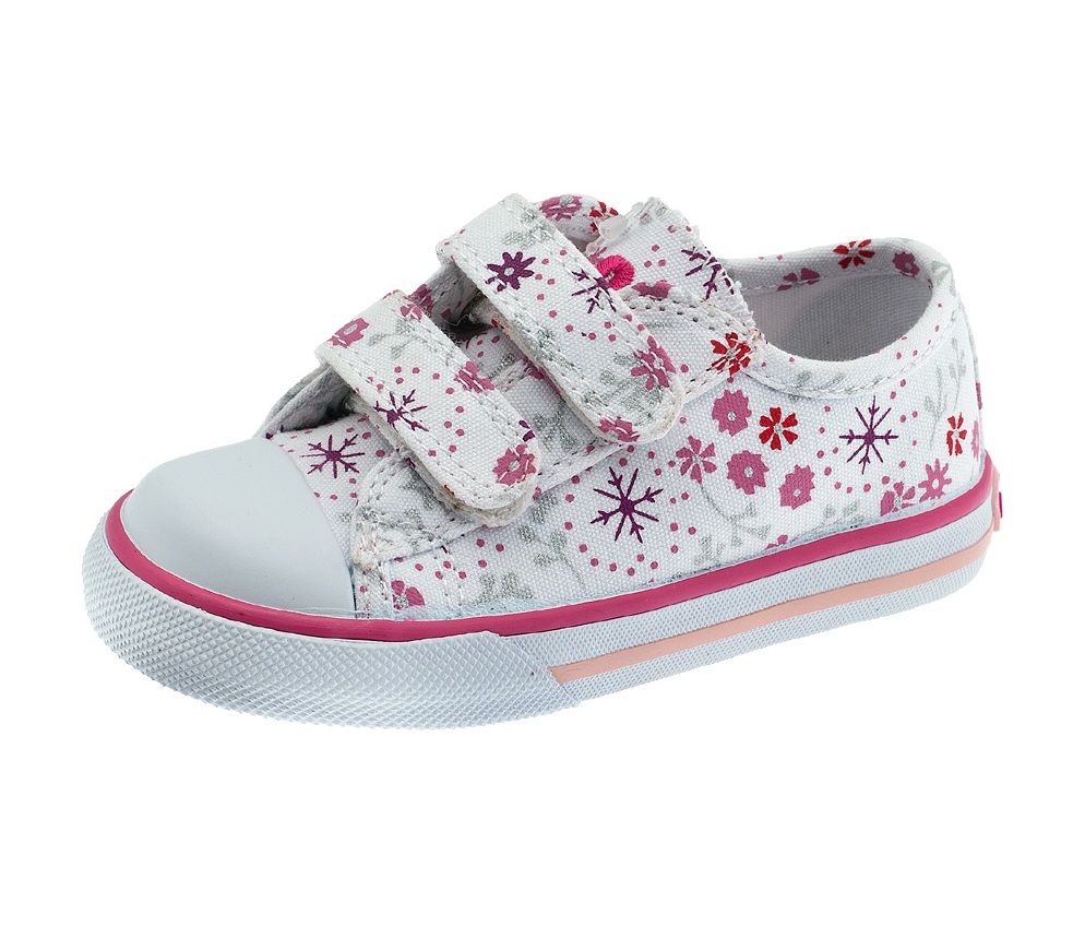 Pantofi sport Chicco Carona, alb cu flori, 55511