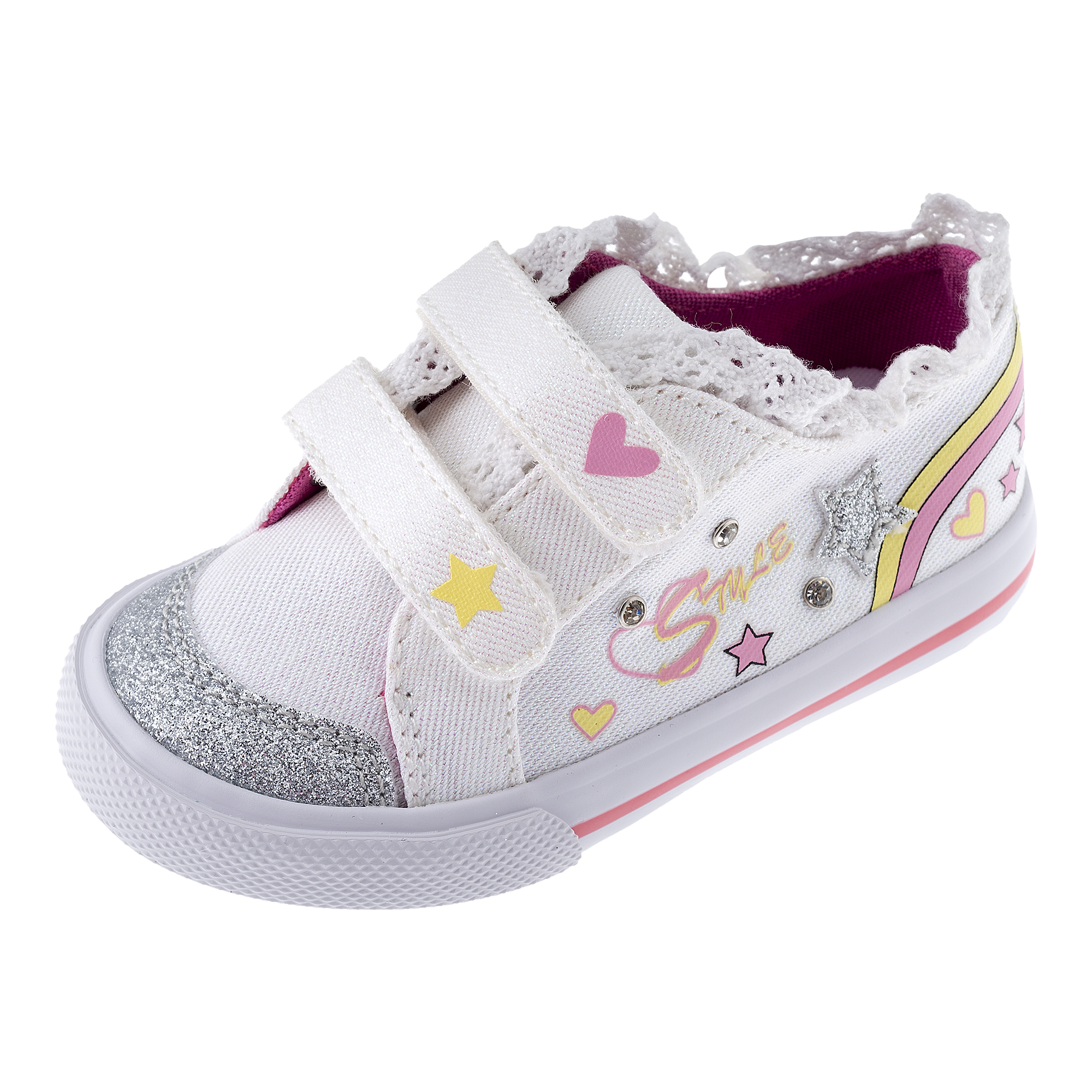 Pantofi sport copii Chicco Coralie material textil, alb, 67110-62P 67110-62P