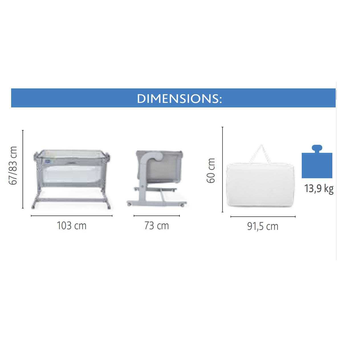 Patut atasabil Chicco Next 2 Me MAGIC, Scandinavian Wood, 0 luni+