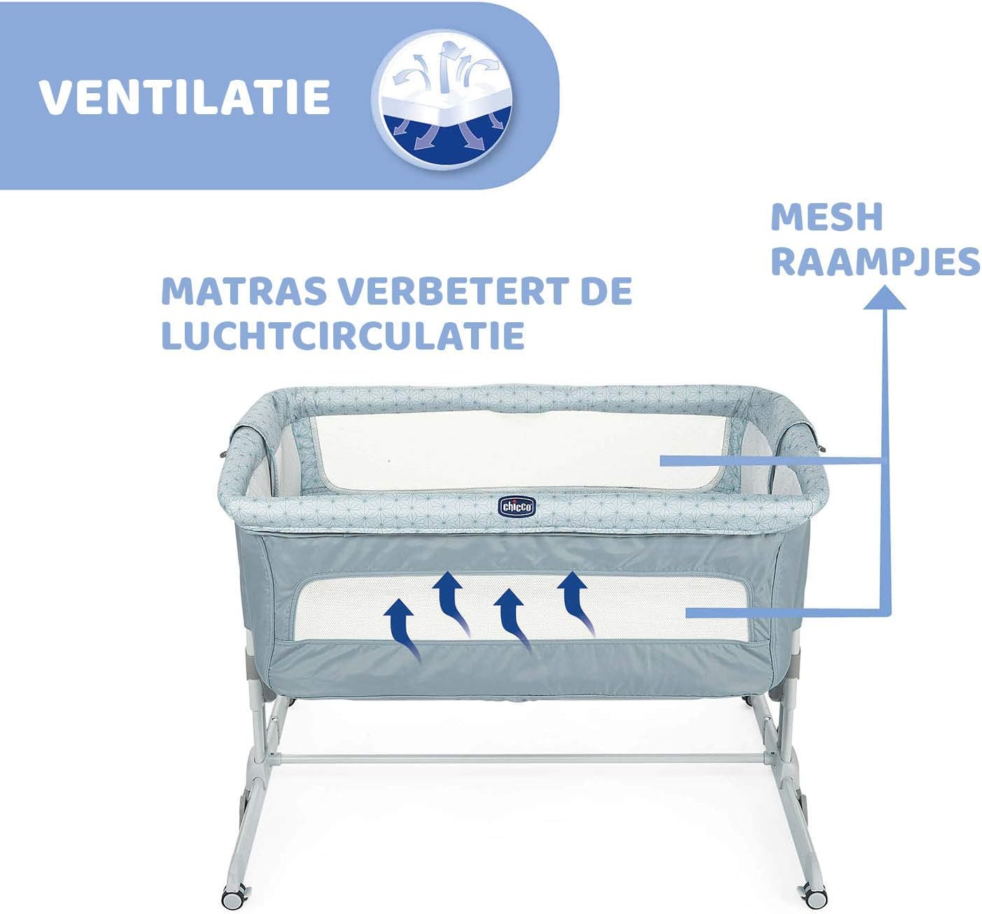 Patut Chicco CO-Sleeping Next2Me Dream, Sage (Turcoaz), 0luni+