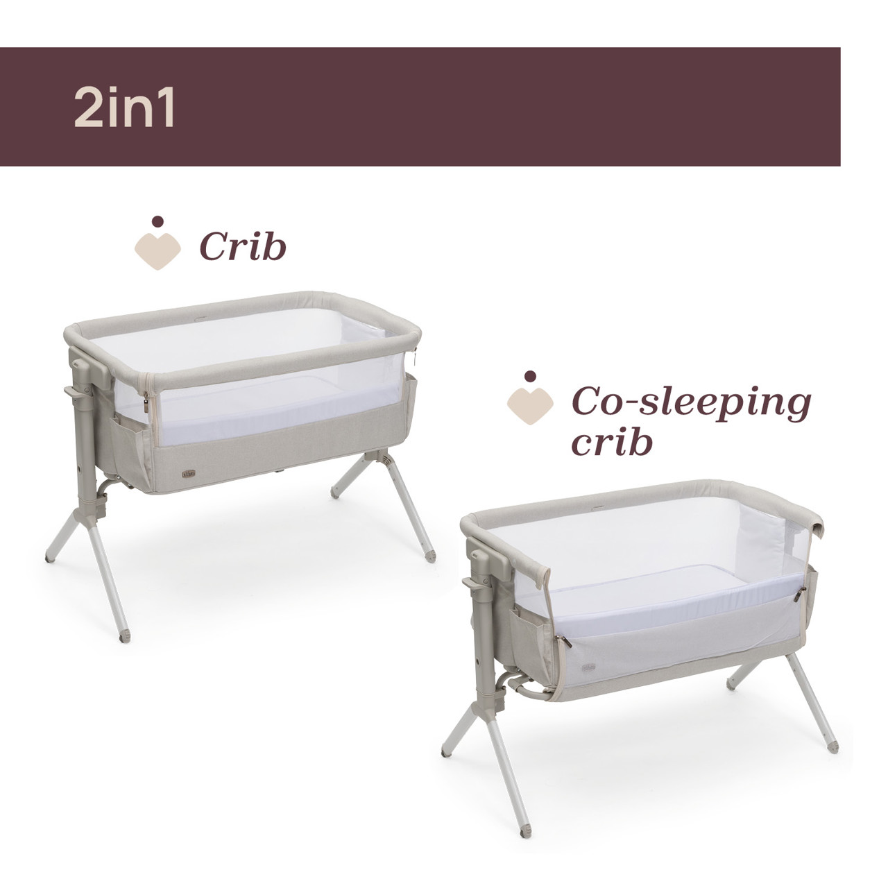 Patut pentru copii co-sleeping Chicco Next2Me Armonia, Motherpearl