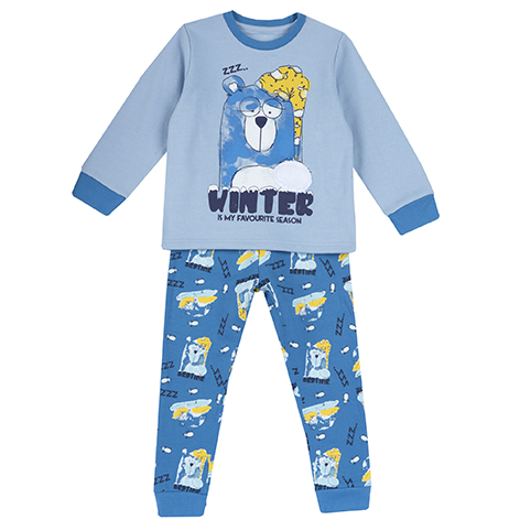 Pijama copii Chicco, 31368-61MC, Albastru Chicco imagine noua responsabilitatesociala.ro