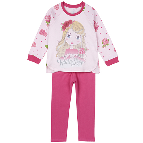 Pijama copii Chicco, 31376-61MCU, Roz Chicco imagine noua responsabilitatesociala.ro