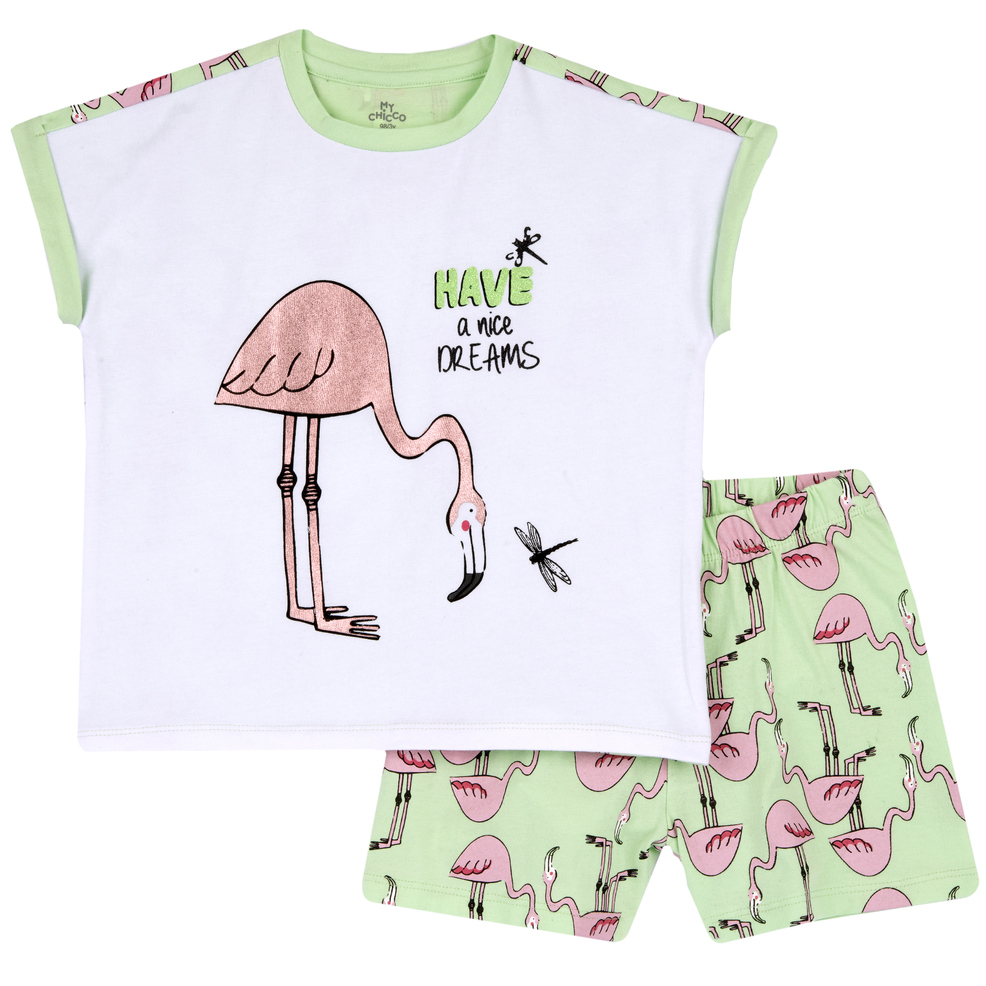 Pijama copii Chicco, alb cu albastru, 35418-64MC