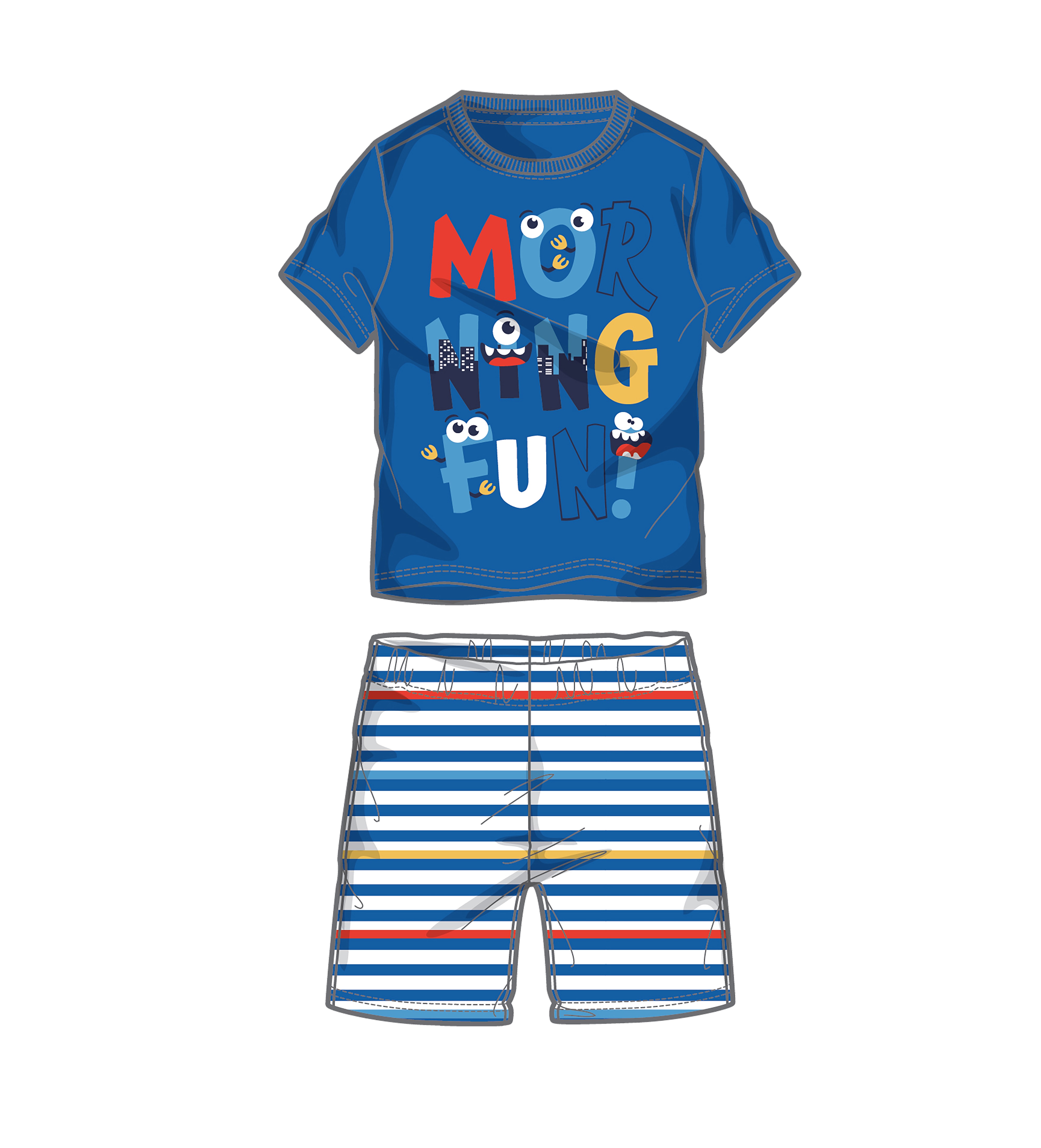 Pijama copii Chicco, albastru, 35406 35406