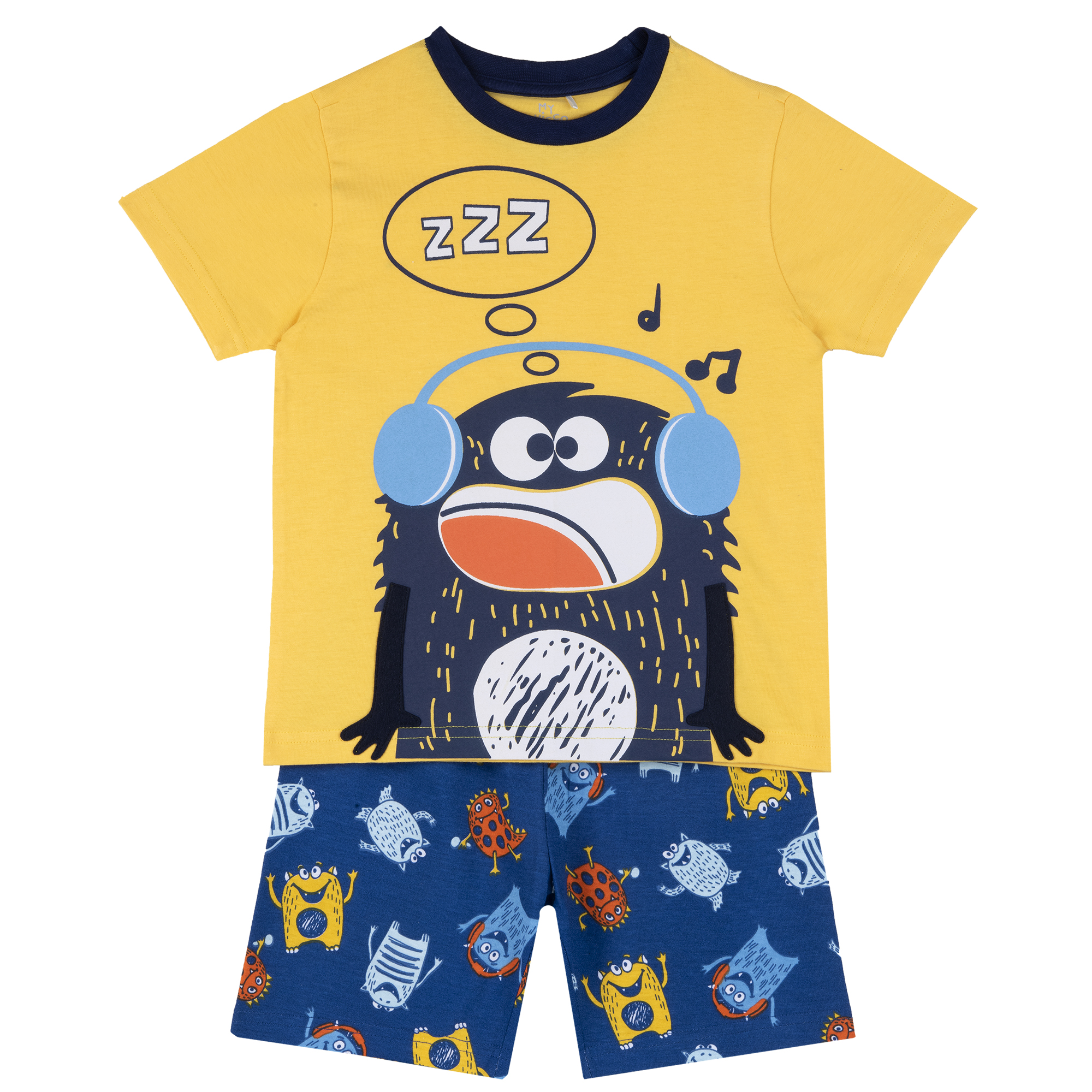 Pijama copii Chicco, albastru cu galben, 35394