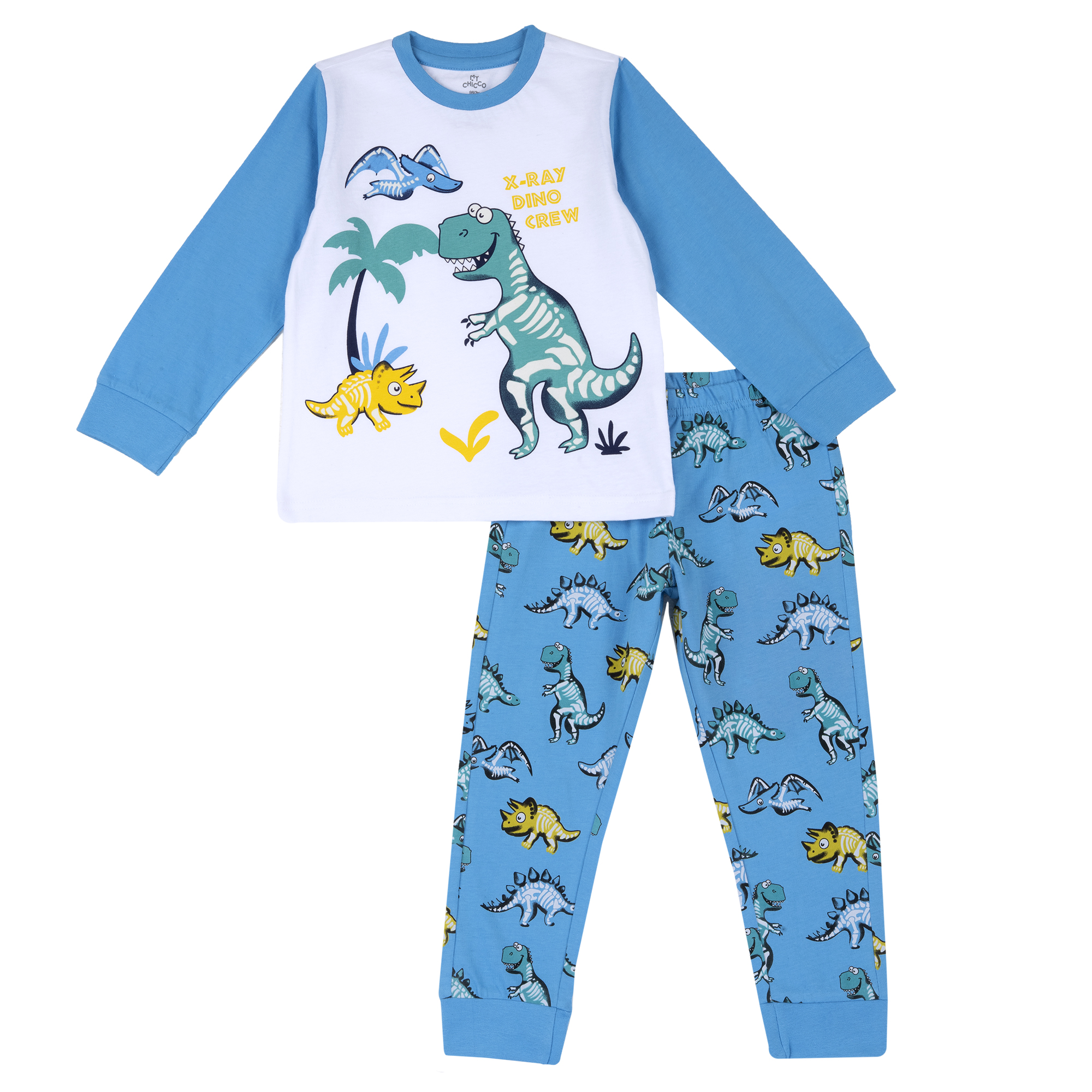Pijama copii Chicco, bleu 2, 31426-64MC Chicco imagine noua responsabilitatesociala.ro