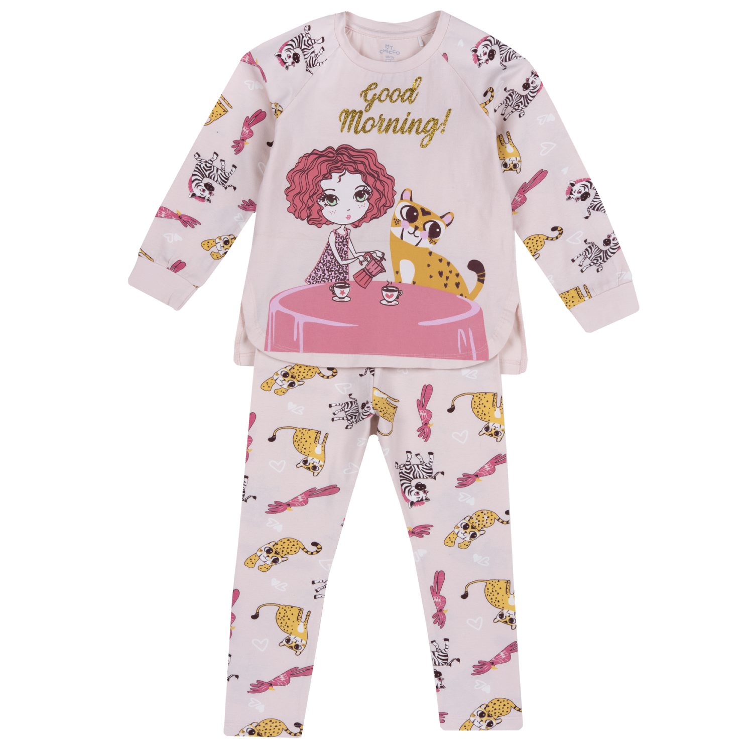 Pijama copii Chicco, ciclamen, 31388