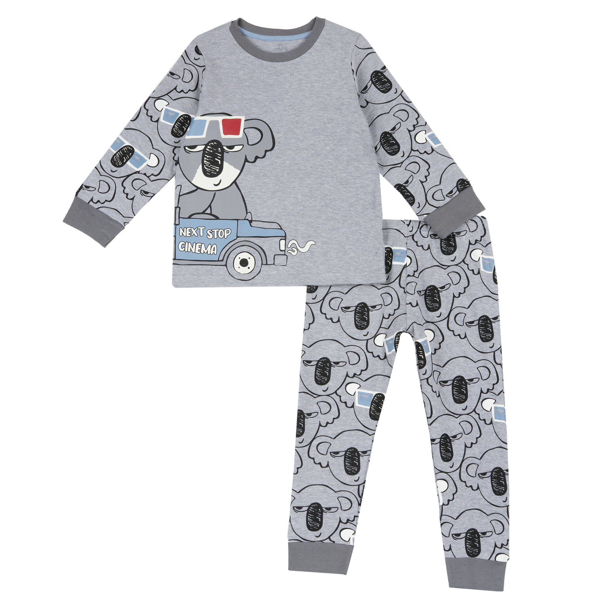 Pijama copii Chicco, gri, 31459-65MC chicco.ro imagine noua responsabilitatesociala.ro