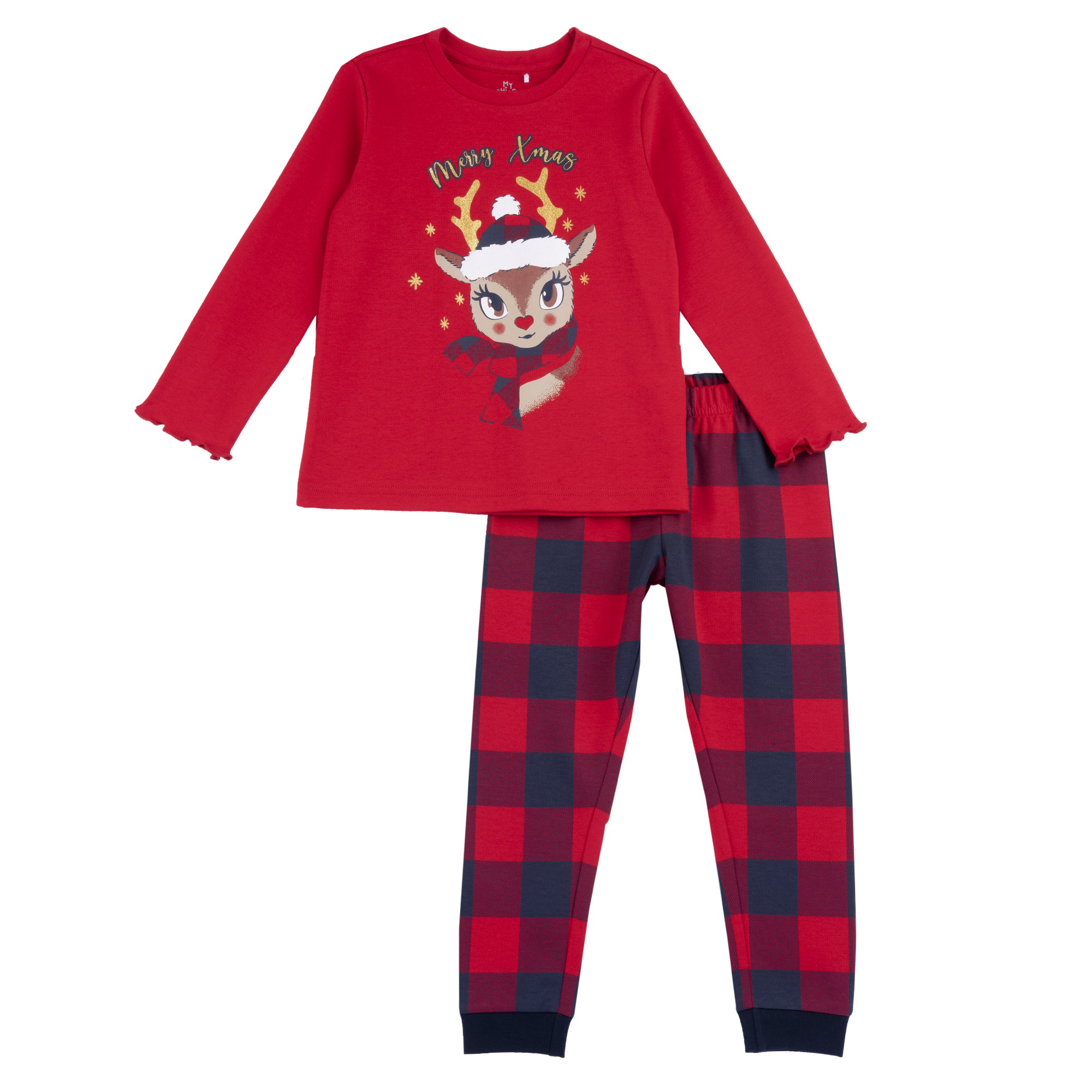 Pijama copii Chicco pentru Craciun, Rosu, 31482-67MC