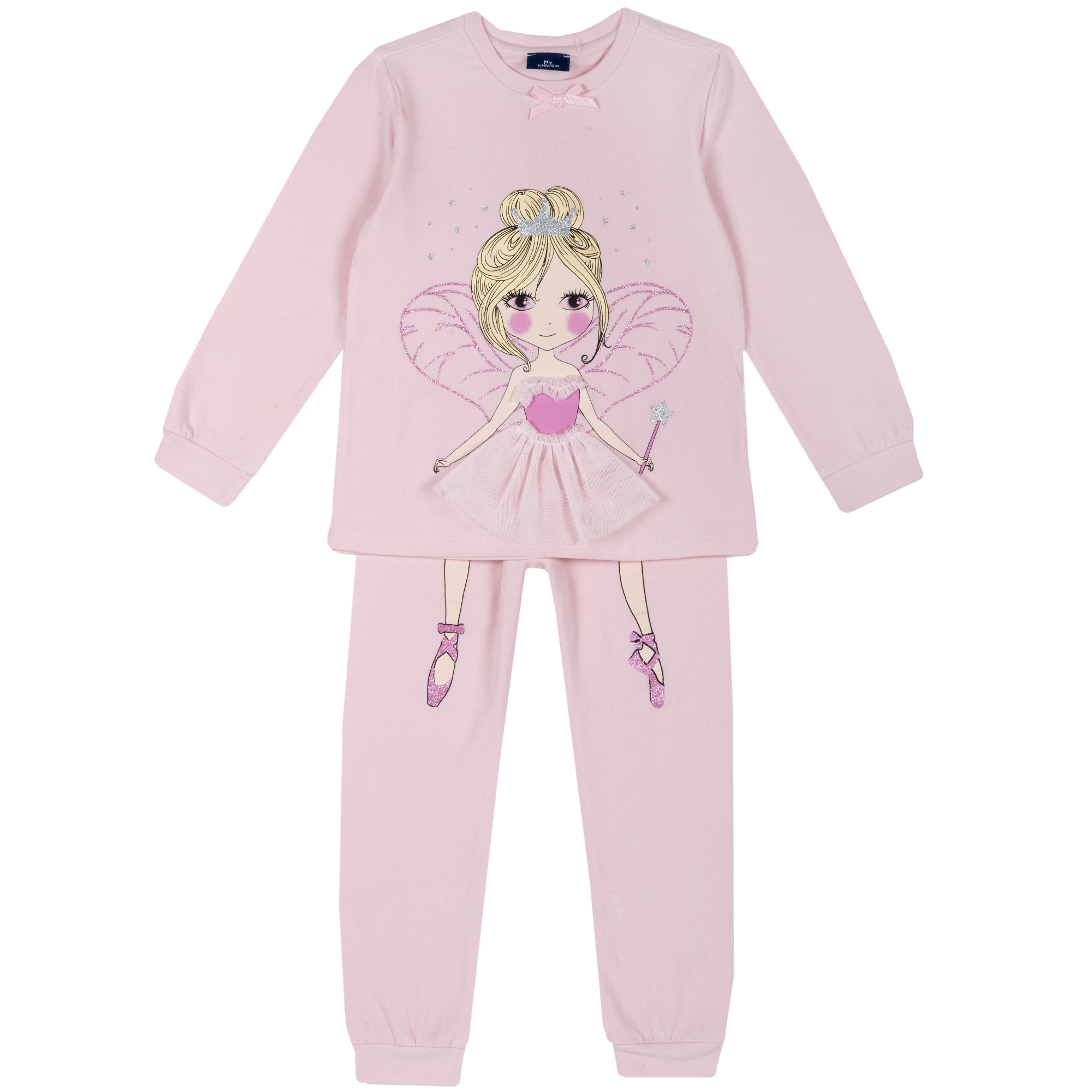 Pijama copii Chicco, roz cu model, 31350