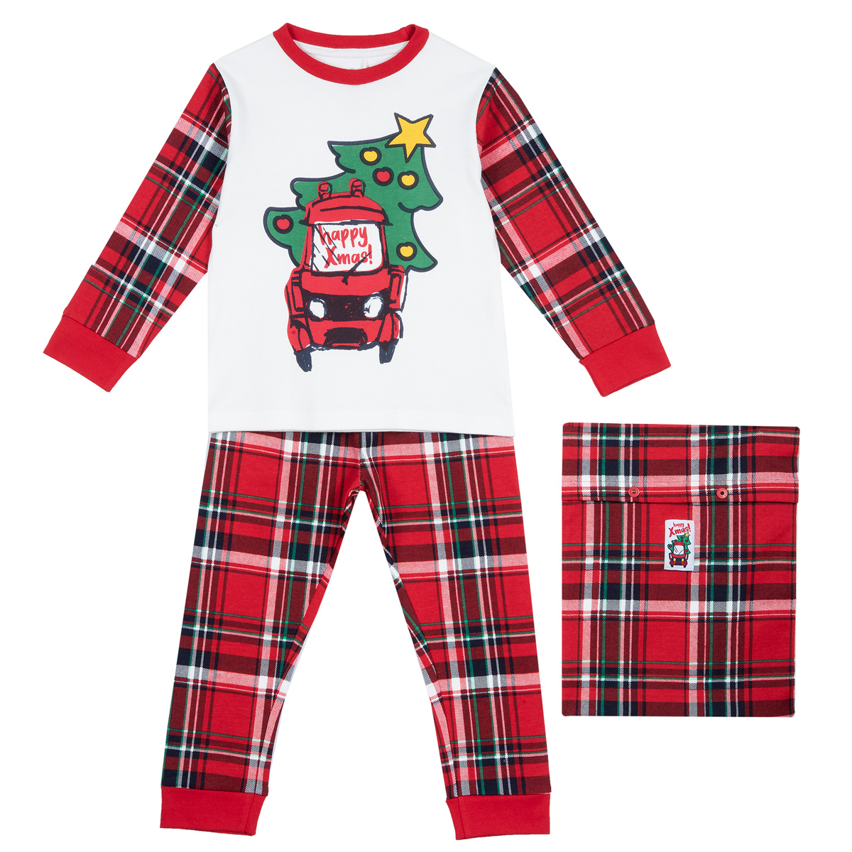 Pijama copii Chicco, bluza si pantaloni, rosu, 31312 31312 imagine noua responsabilitatesociala.ro