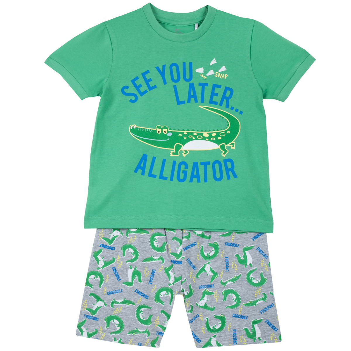 Pijama copii Chicco, tricou si pantalon, verde, 35368 Chicco imagine noua responsabilitatesociala.ro