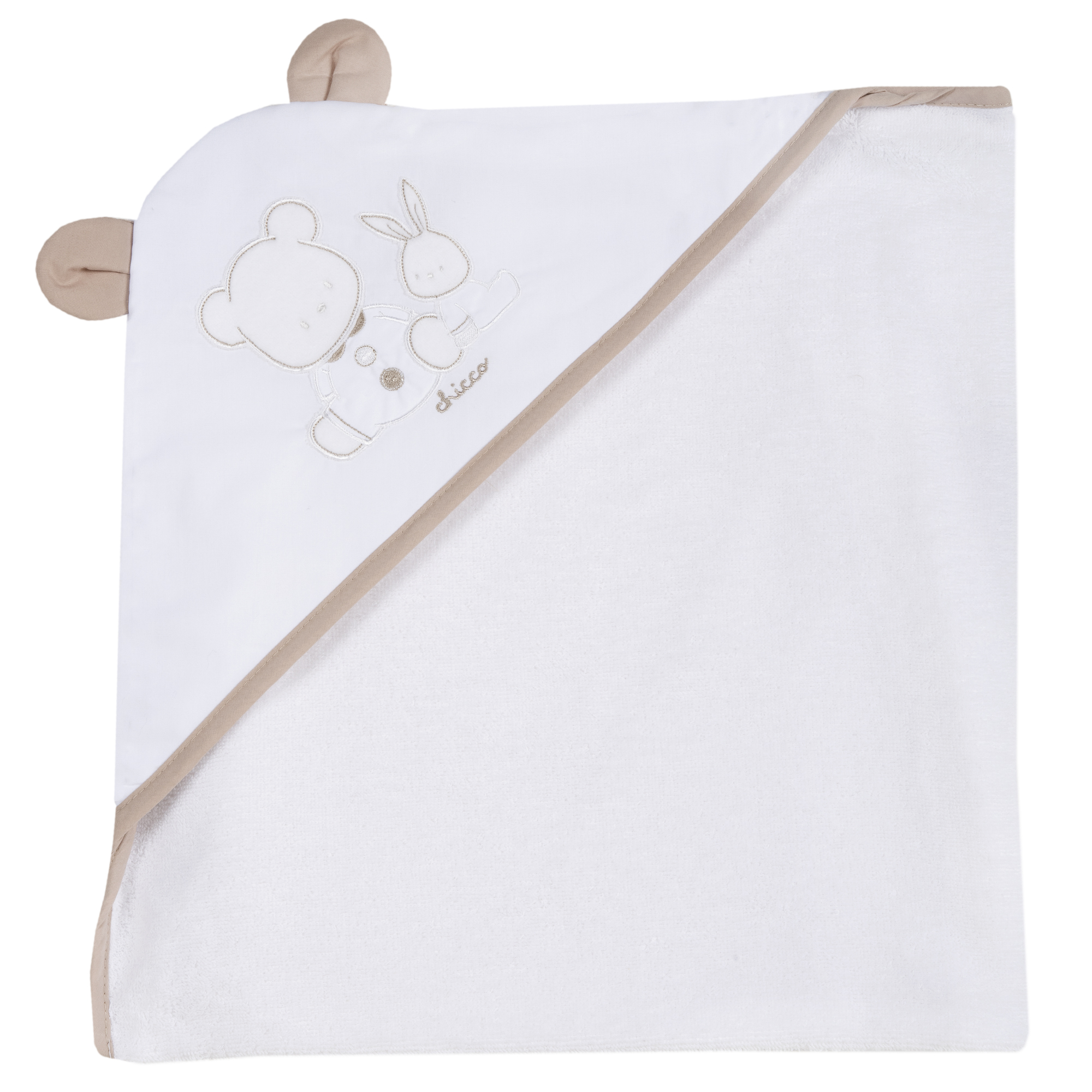 Prospo bebe cu gluga, crem cu aplicatii decorative, 40966