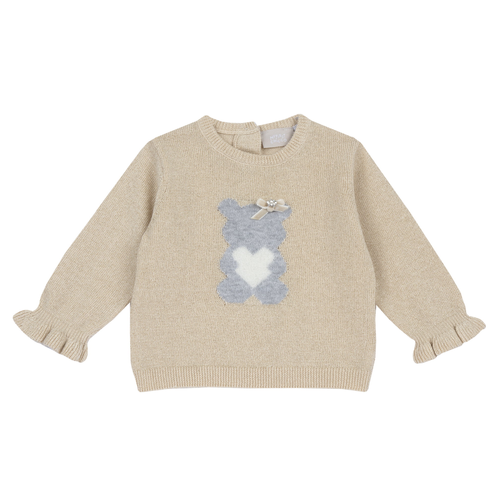Pulover bebelusi Chicco tricotat, Bej, 00099-69MFCO