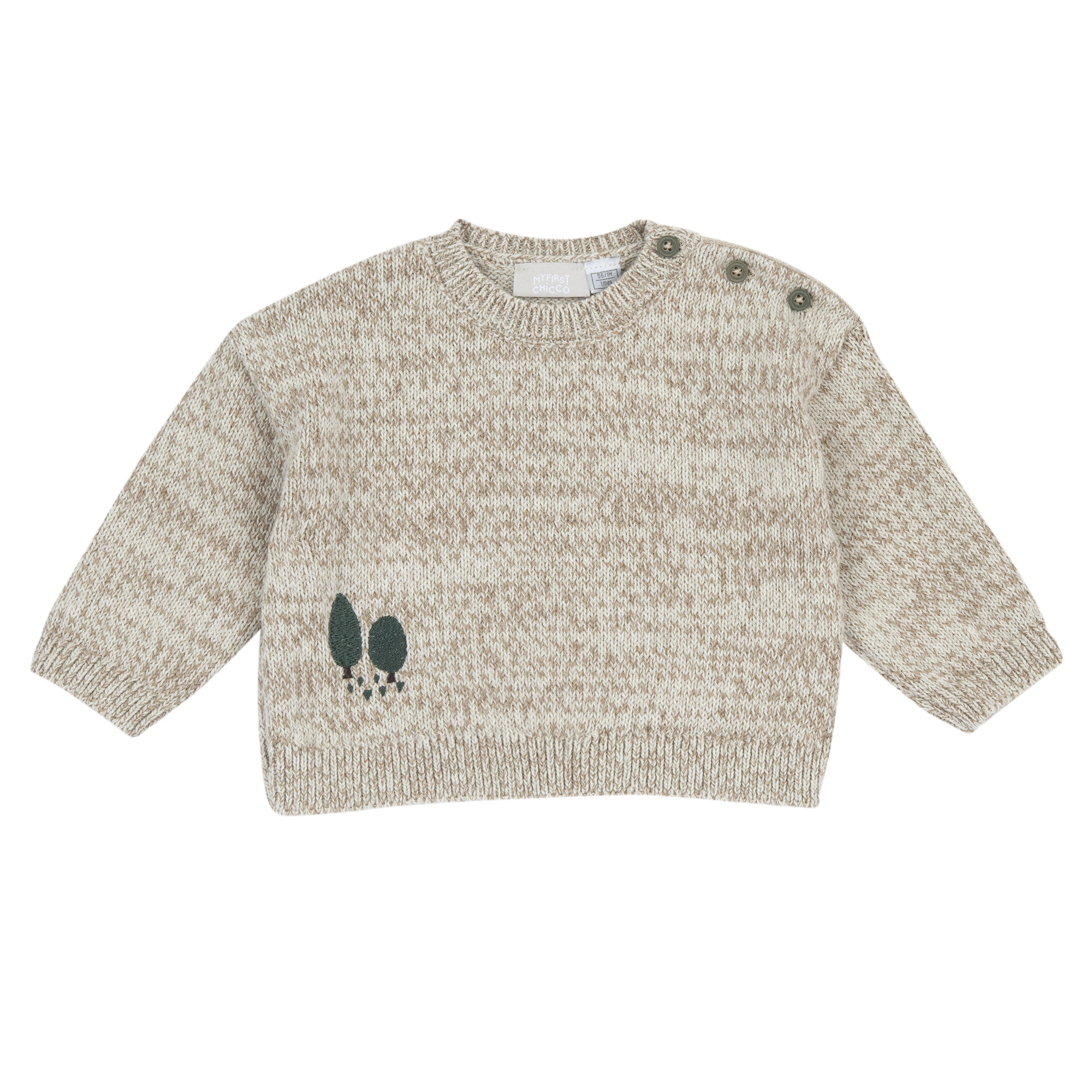 Pulover copii Chicco, amestec cu lana, Maro, 02648-71MFCO