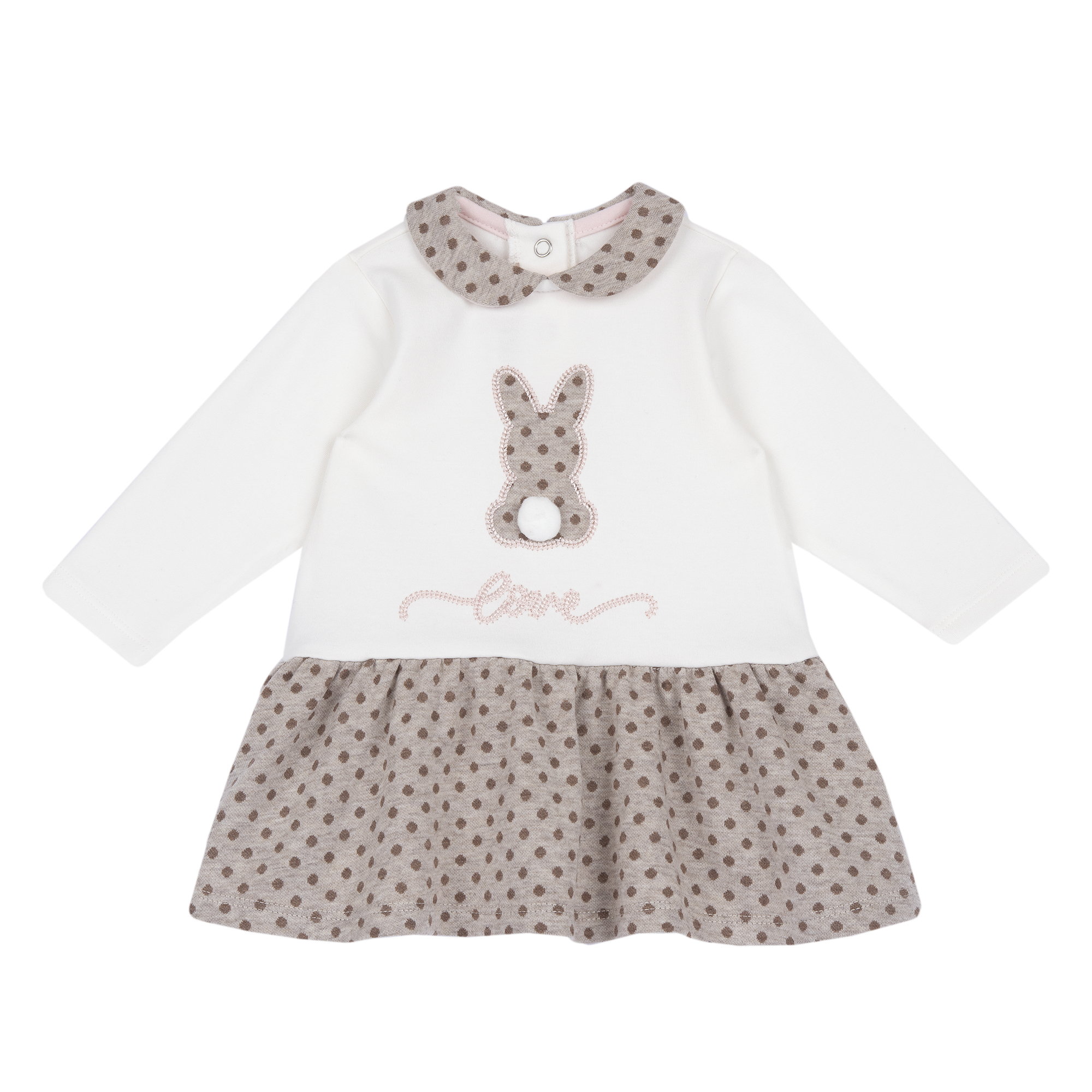 Rochie bebe Chicco, maneca lunga, Bej, 00196-69MFCO